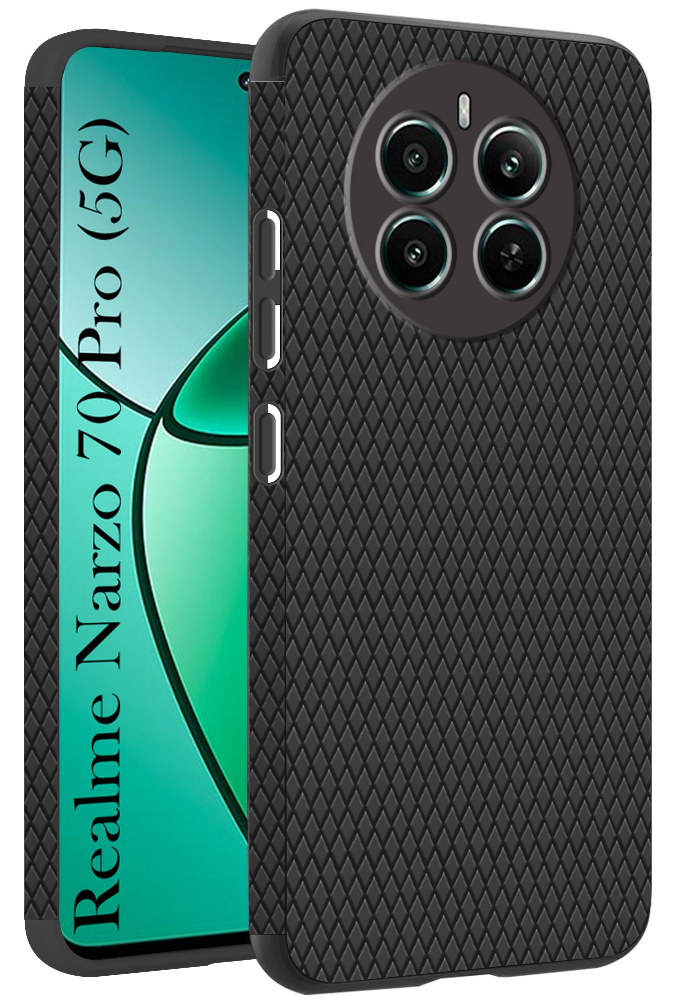 For Realme Narzo 70 Pro Back Cover Case (Liquid Silicone | Side Grip | Camera Protection)