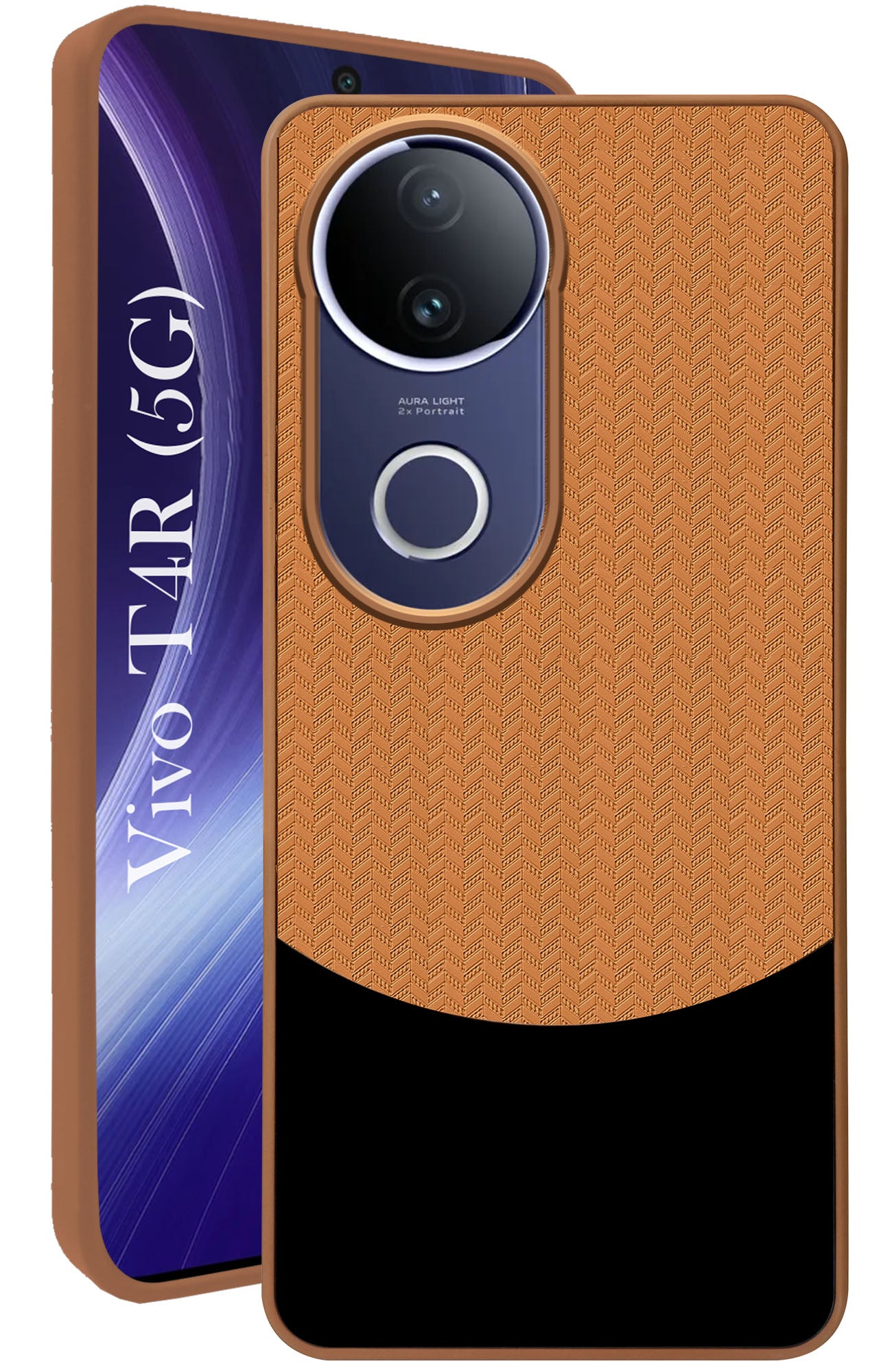 For Vivo T4R Back Cover Case(Elegant PU Leather Finish | Premium Minimalist Professional | Camera Protection Bump)