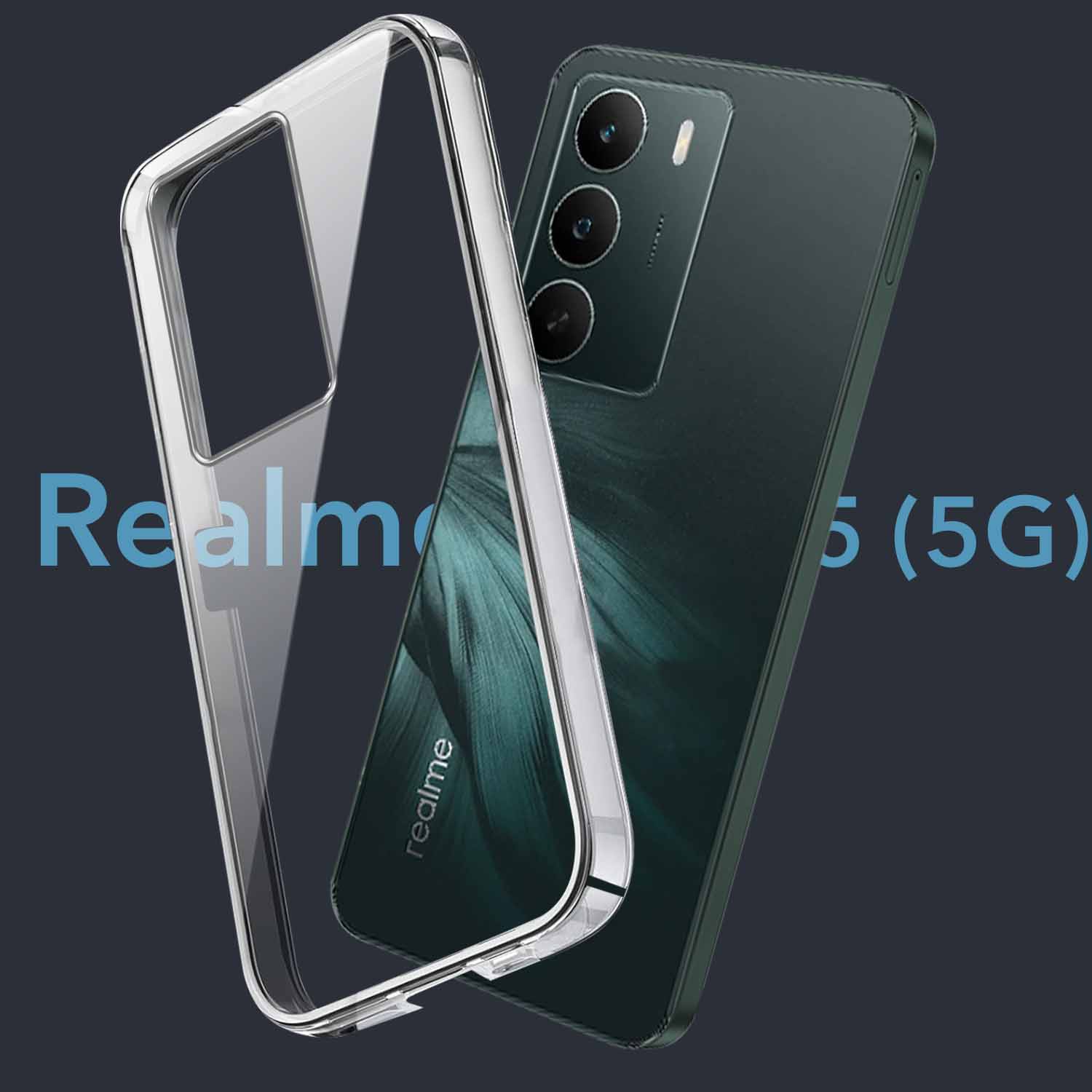 For Realme C75 5G Lifetime Anti-Yellow Clear Back Cover Case (Sleek Hard Crystal | Shockproof and Camera Protection)