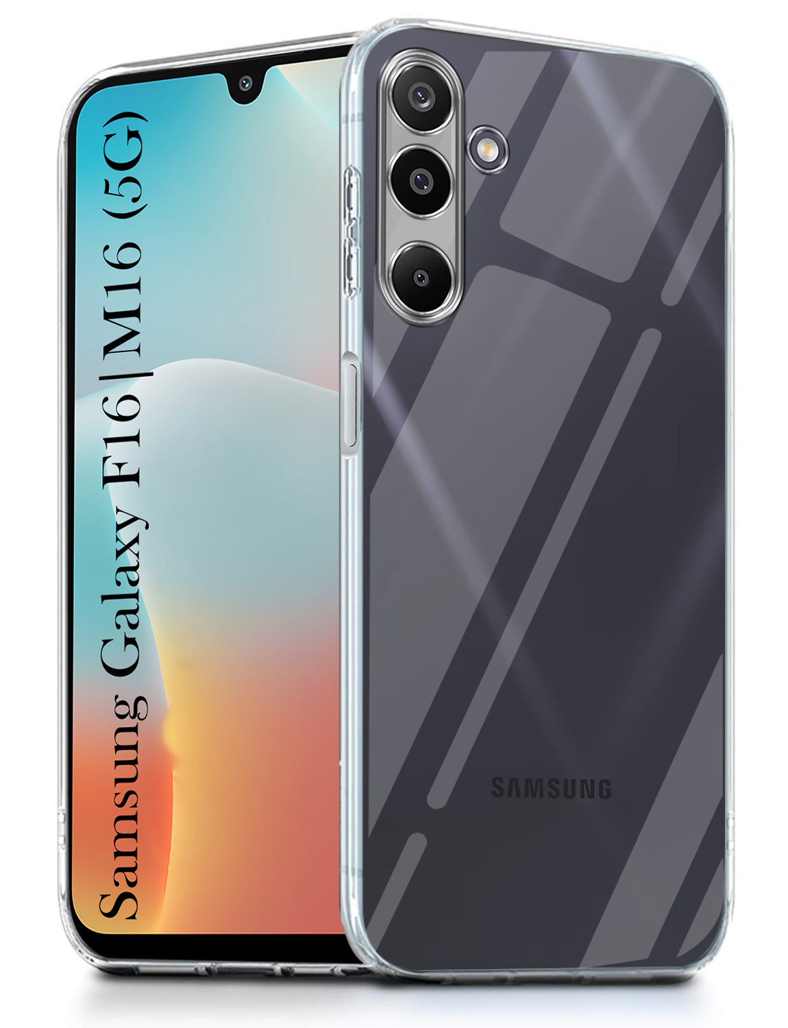 For Samsung Galaxy M16 5G | Samsung Galaxy F16 5G Back Cover (Silicone Clear Shockproof Case with Camera Protection | Soft and Flexible | Transparent)