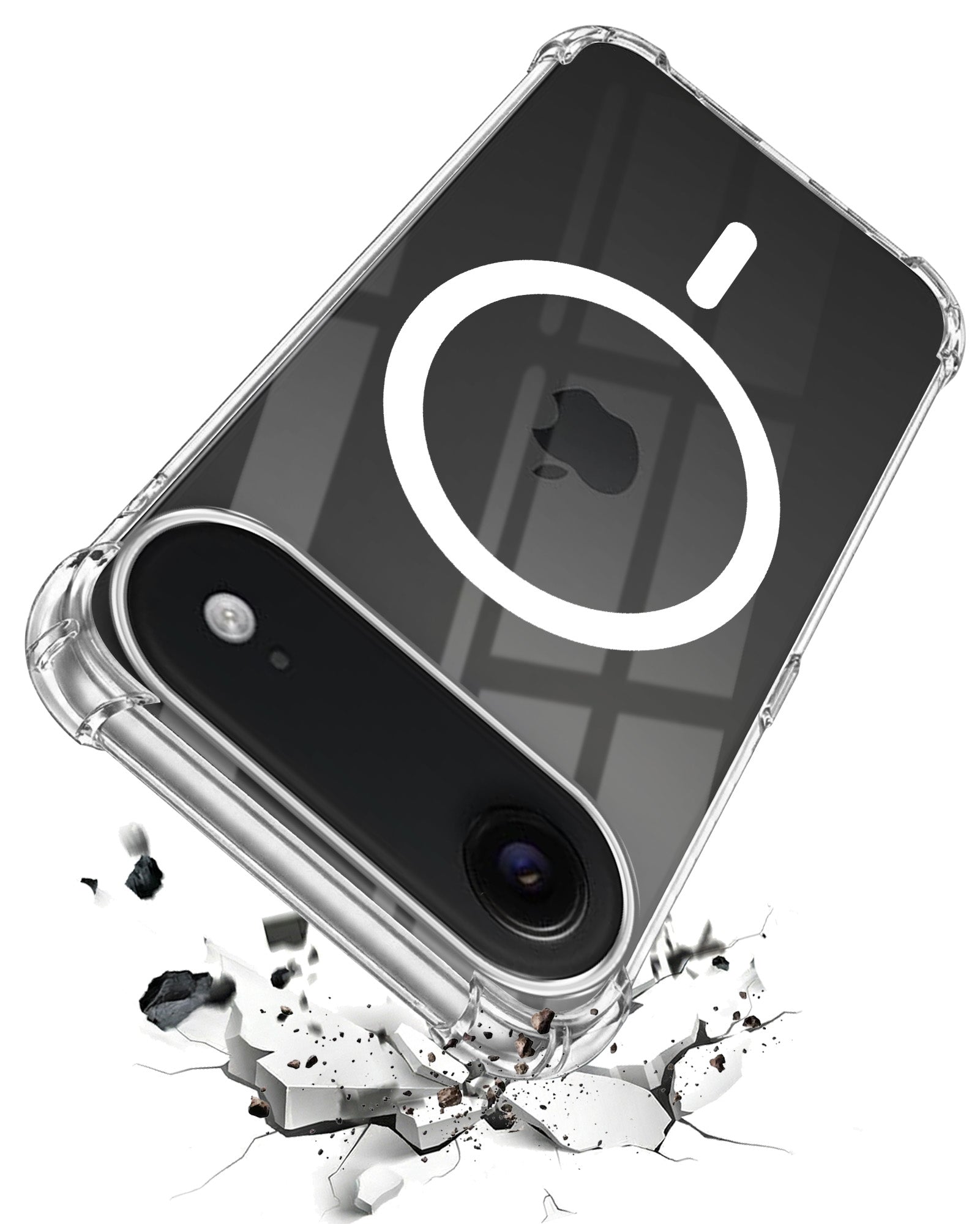 For Apple iPhone 17 Air Back Cover Shockproof Crystal-Clear (Magsafe Wireless Support | Drop & Camera Protection | Hard Polycarbonate)