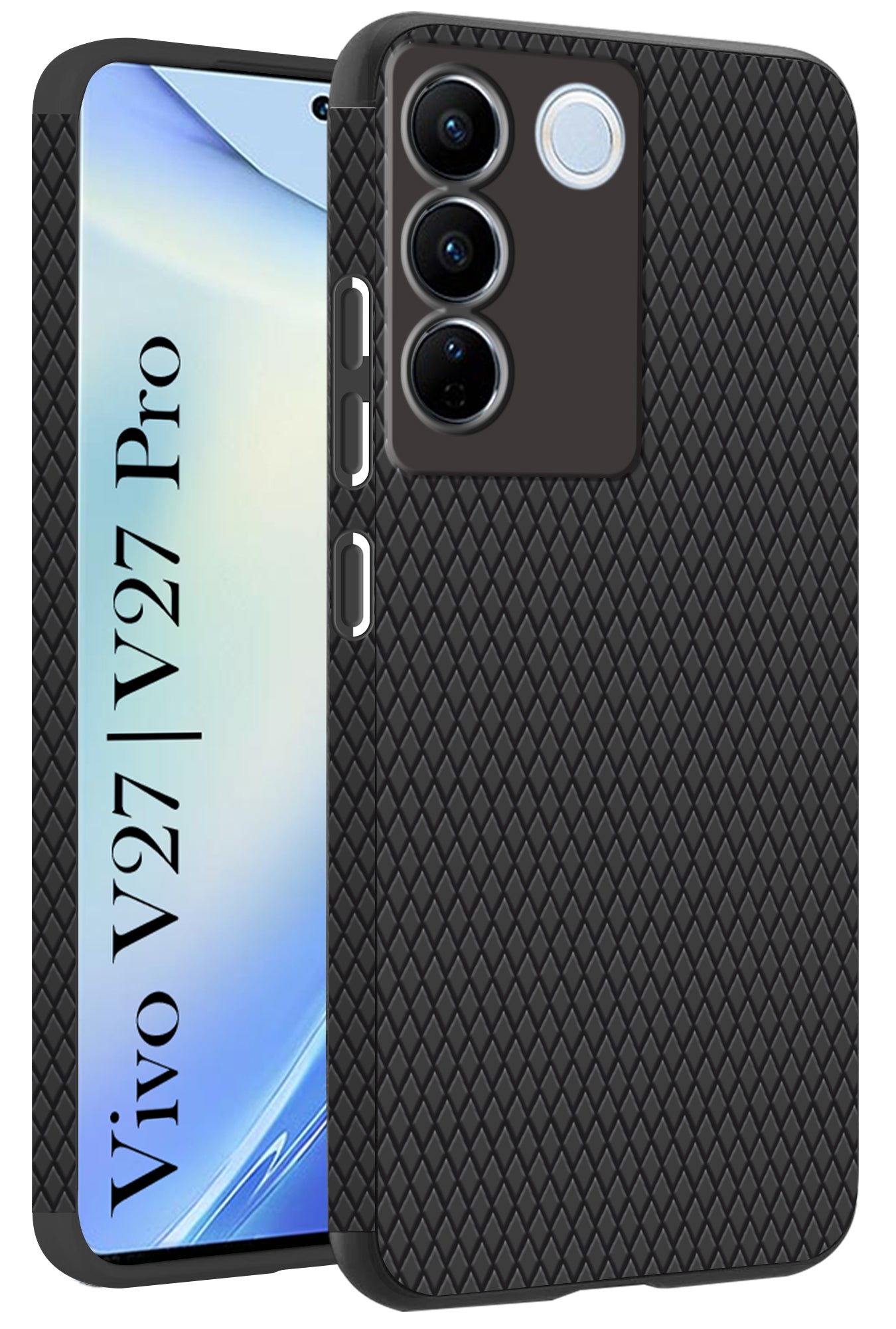 For Vivo V27 | Vivo V27 Pro Back Cover Case (Liquid Silicone | Side Grip | Camera Protection)
