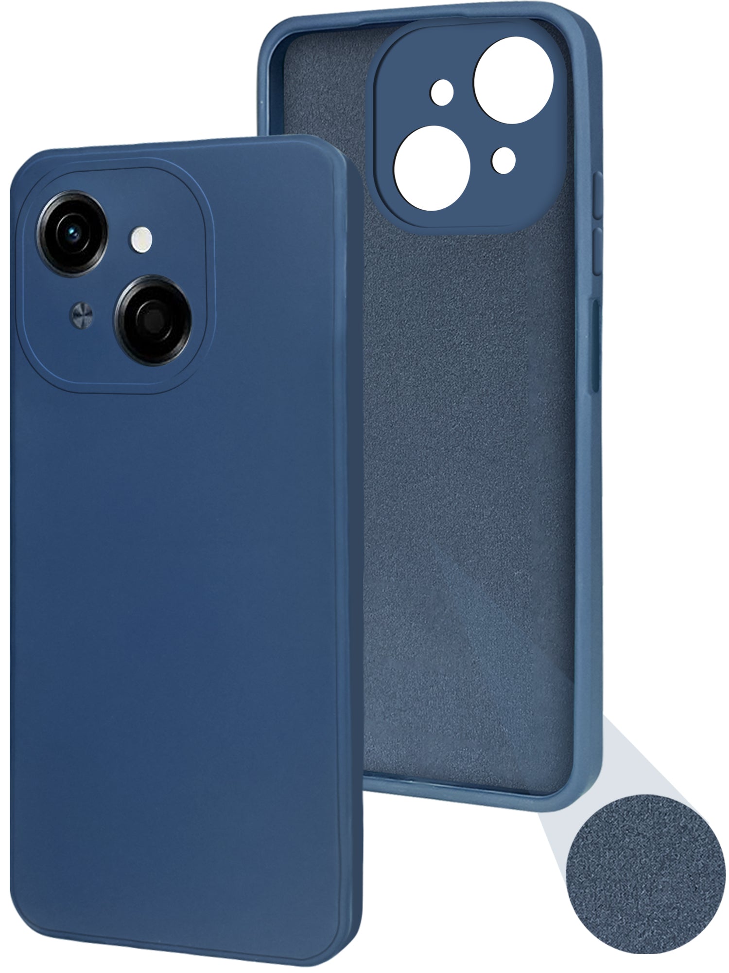 For Tecno Spark Go 1 Back Cover Case ( Matte Finish Silicone with Inside Fiber cloth)