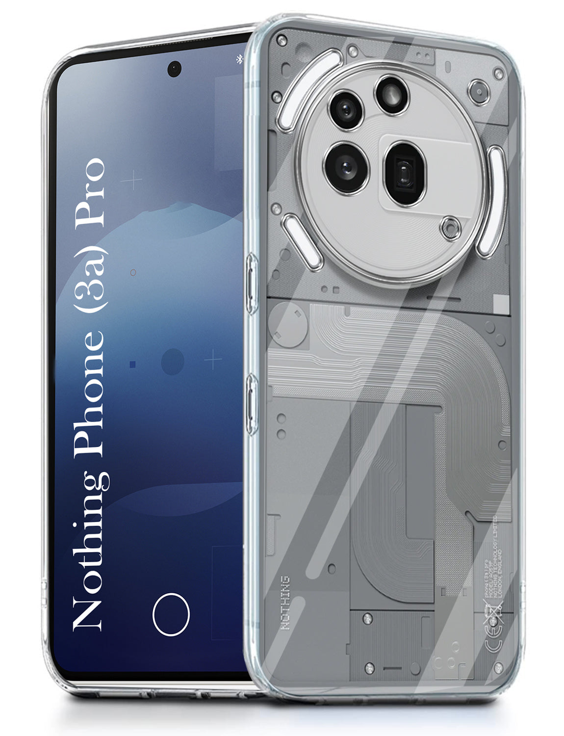 For Nothing Phone 3A Pro 5G Back Cover (Silicone Clear Shockproof Case with Camera Protection | Soft and Flexible | Transparent)