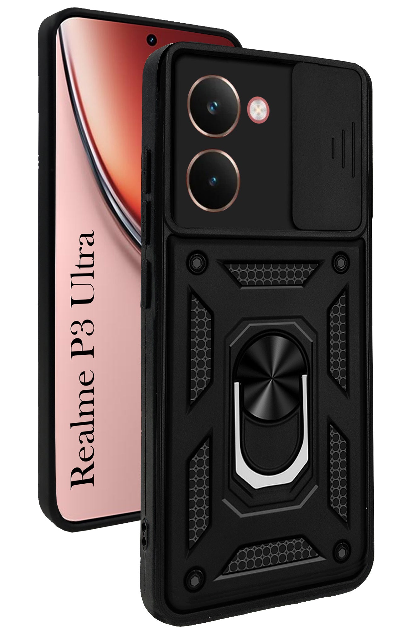 For Realme P3 Ultra Back Cover Case (Hybrid Dual Armor Polycarbonate)
