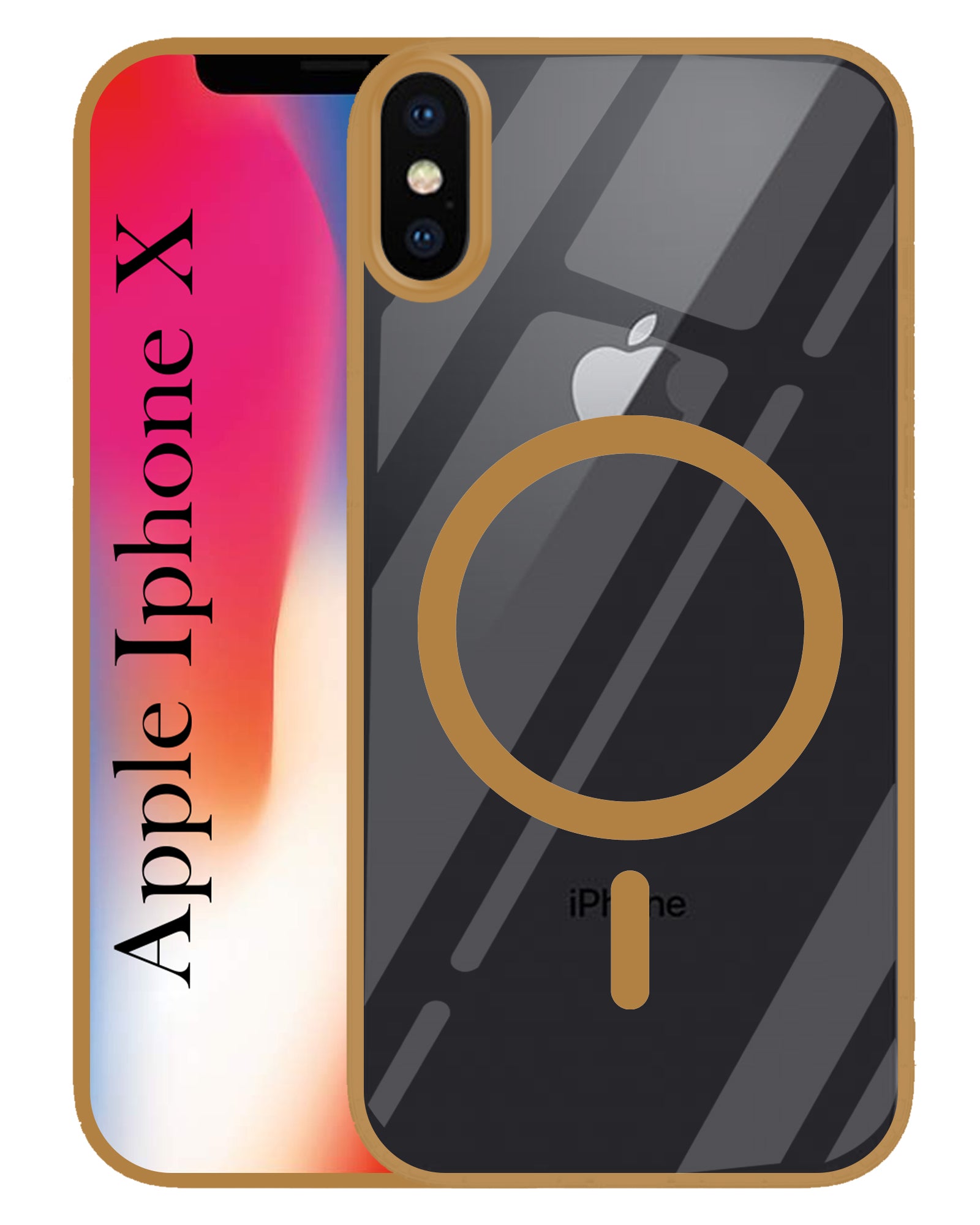 For Apple iPhone X Back Cover Case (MagSafe Compatible Wireless Charging | Hybrid Camera Bump Protection | Shockproof Polycarbonate Material)