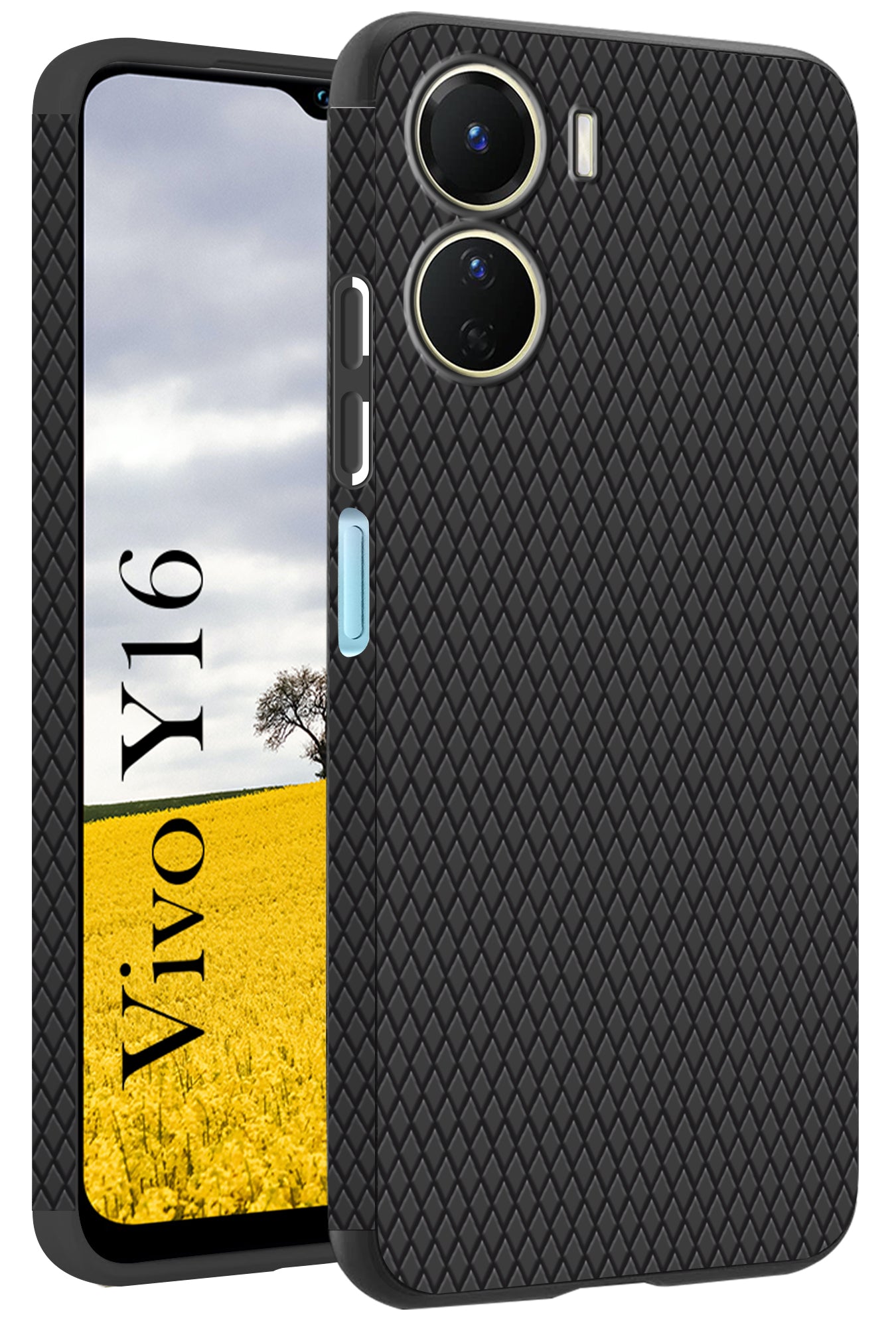For Vivo Y16 Back Cover Case (Liquid Silicone | Side Grip | Camera Protection)