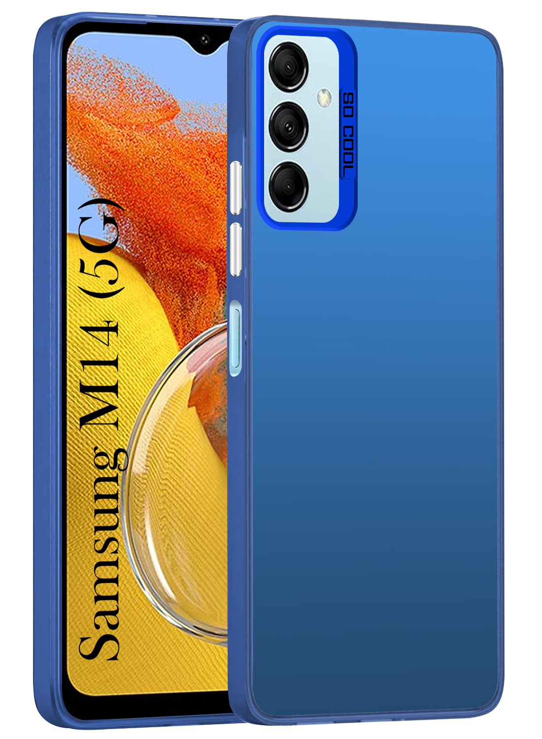 For Samsung Galaxy M14 5G Hard Back Cover Case (Velvet Touch | Professional Glossy Finish | Camera Protection Bump)
