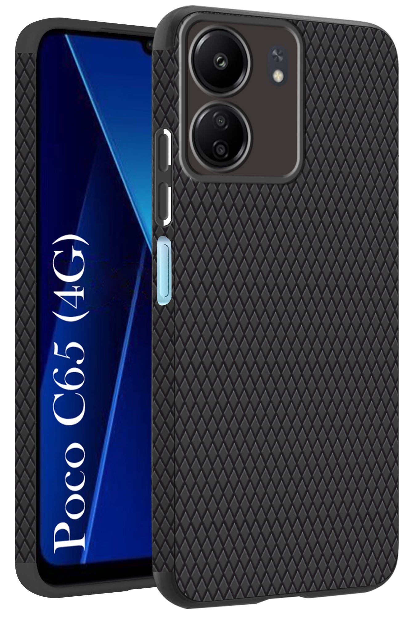 For Poco C65 Back Cover Case (Liquid Silicone | Side Grip | Camera Protection)