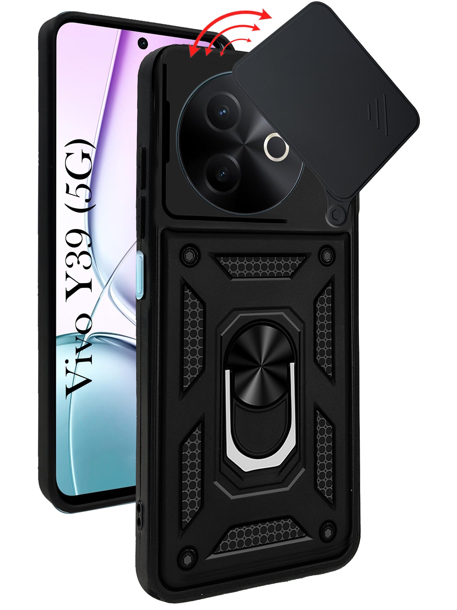 For Vivo Y39 Back Cover Case (Hybrid Dual Armor Polycarbonate)