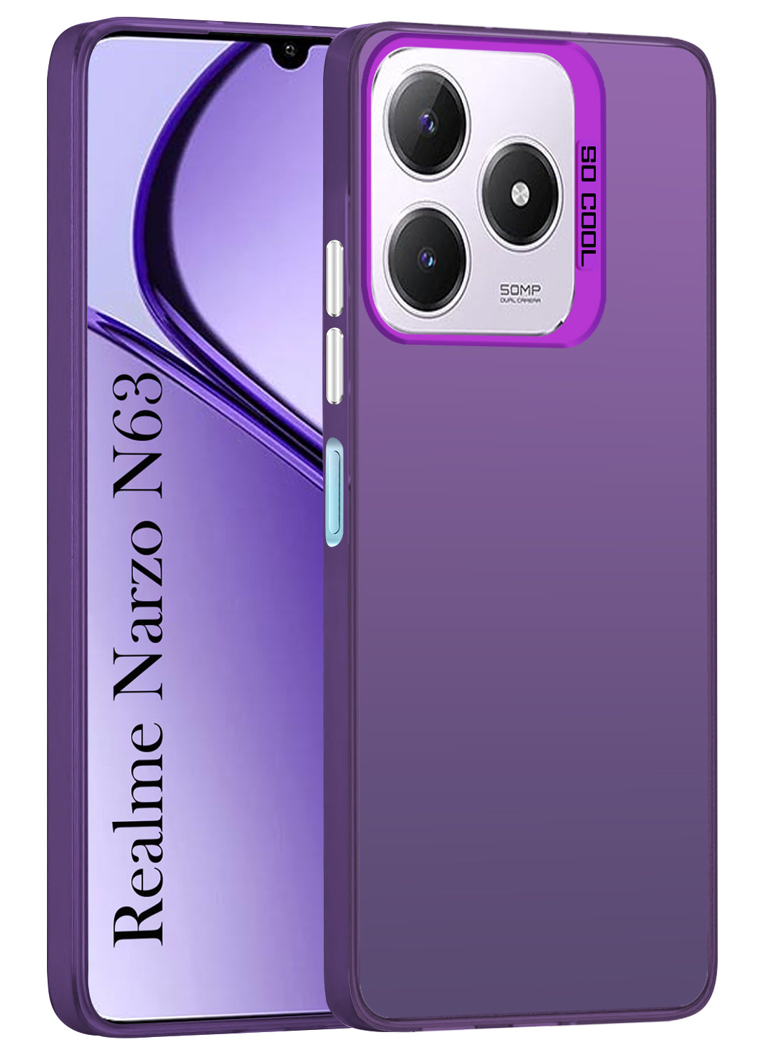 For Realme Narzo N63 Hard Back Cover Case (Velvet Touch | Professional Glossy Finish | Camera Protection Bump)