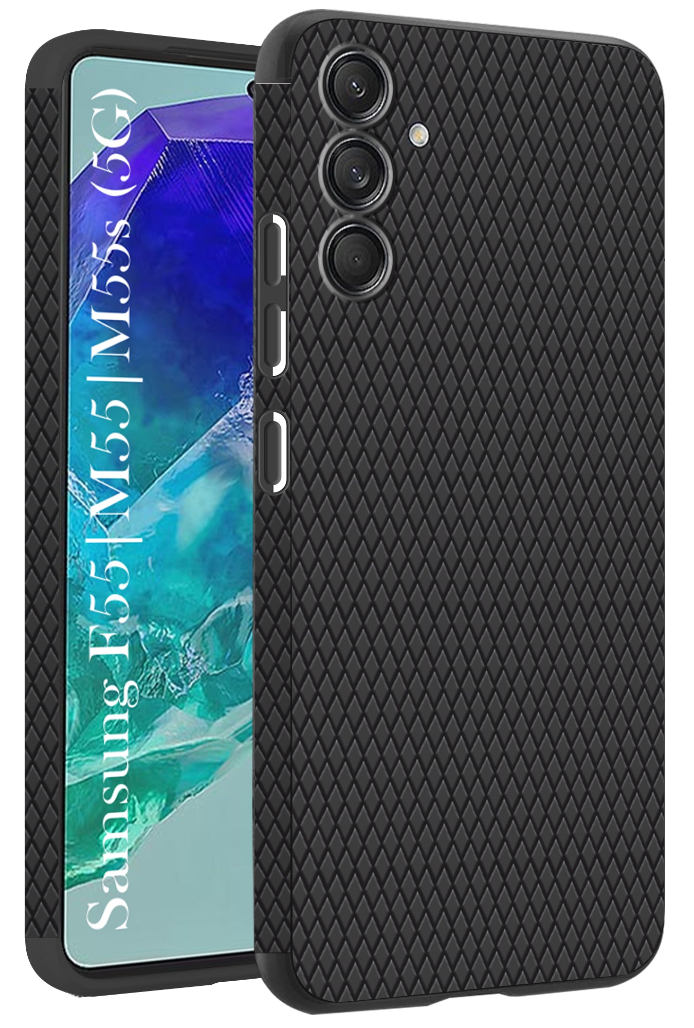 For Samsung Galaxy F55 5G | M55 5G | M55s Back Cover Case (Liquid Silicone | Side Grip | Camera Protection)