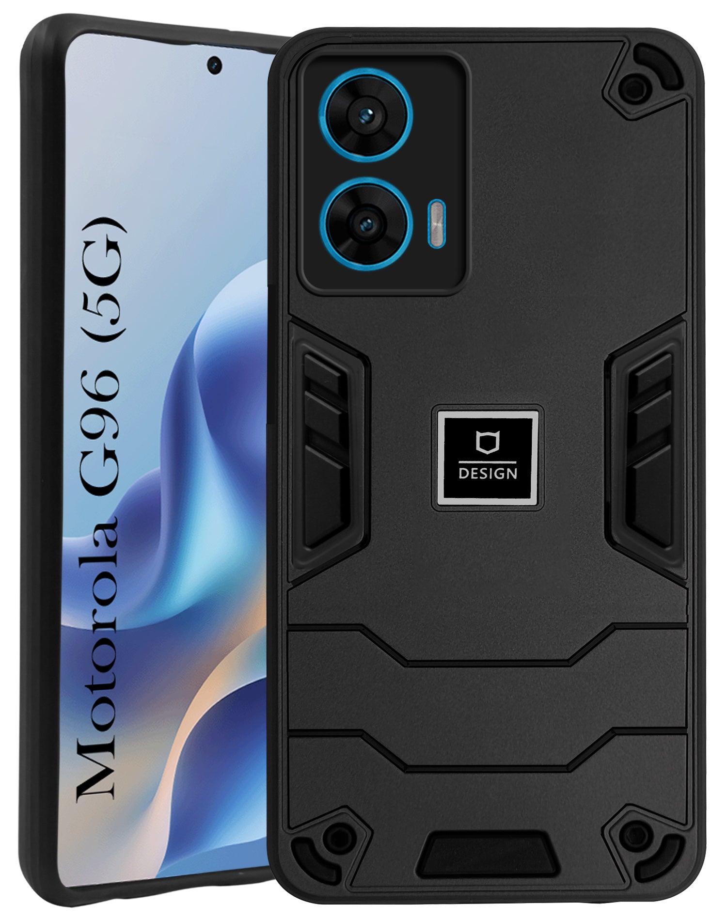 For Motorola Moto G96 Back Cover Case (Hybrid Armor | Slim Dual Layer | Shockproof Lightweight)