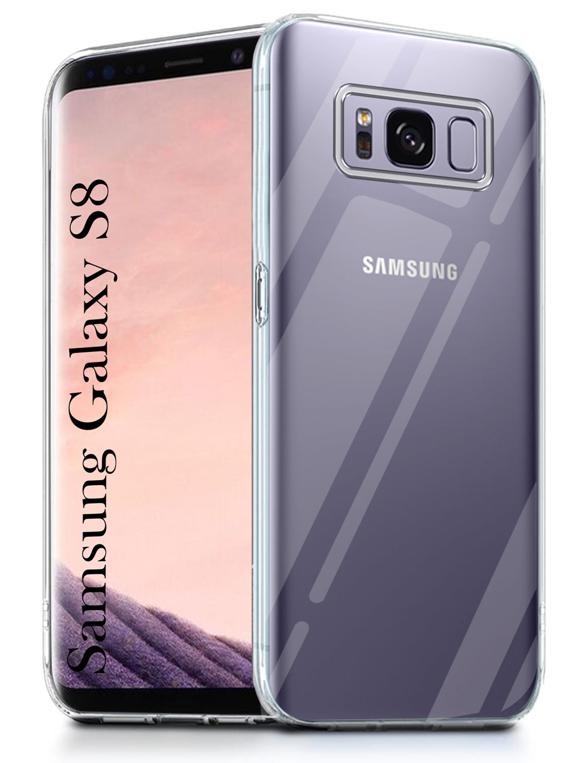 For Samsung Galaxy S8 Back Cover ( Silicone Clear Shockproof Case with Camera Protection | Soft and Flexible | Transparent)