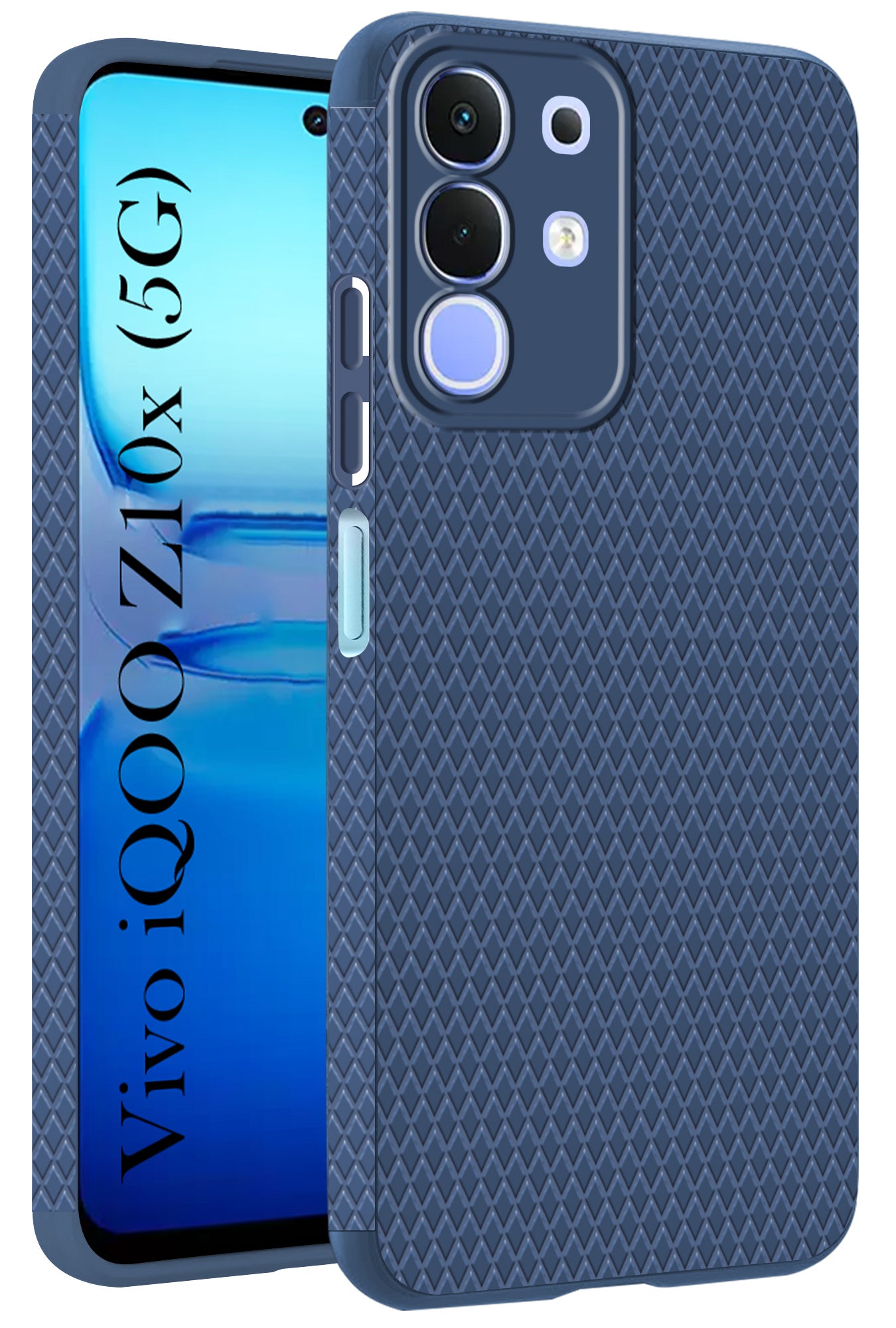 For Vivo iQOO Z10x Back Cover Case (Liquid Silicone | Side Grip | Camera Protection)