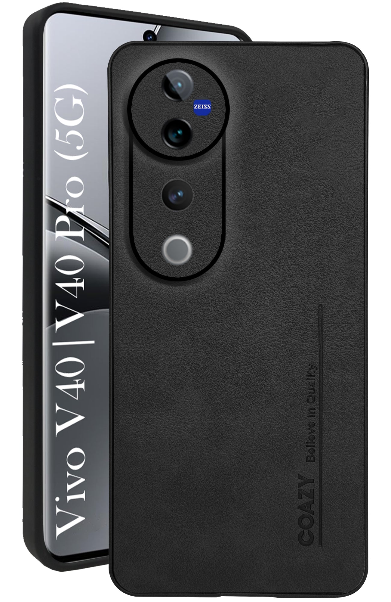 For Vivo V40 | Vivo V40 Pro 5G Back Cover Case(Professional Vegan Leather | Camera Protection | Slim & Soft)