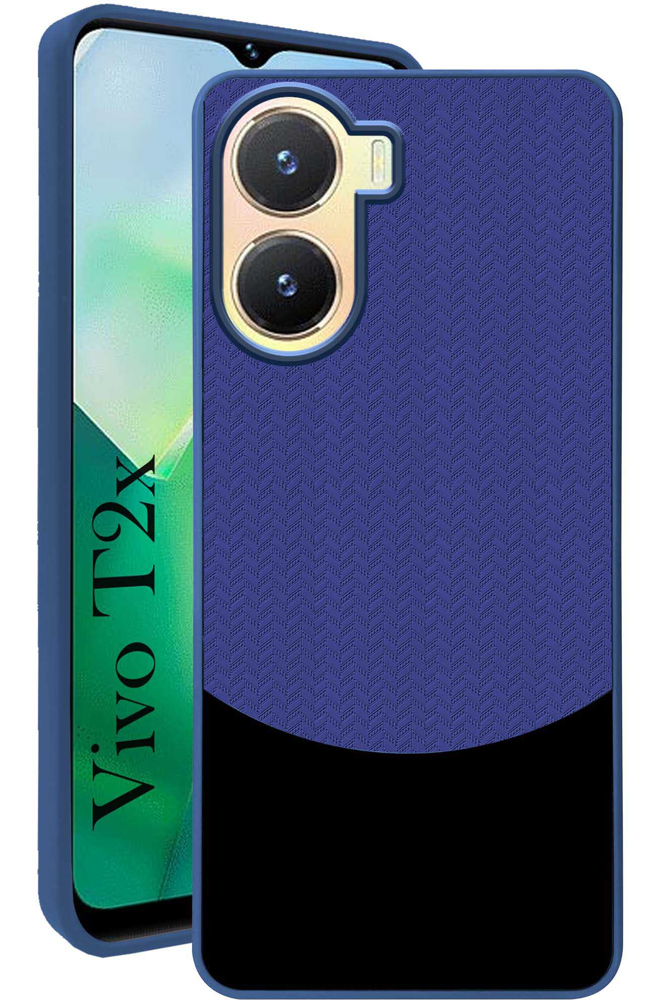 For Vivo T2x Back Cover Case (Elegant PU Leather Finish | Premium Minimalist Professional | Camera Protection Bump)