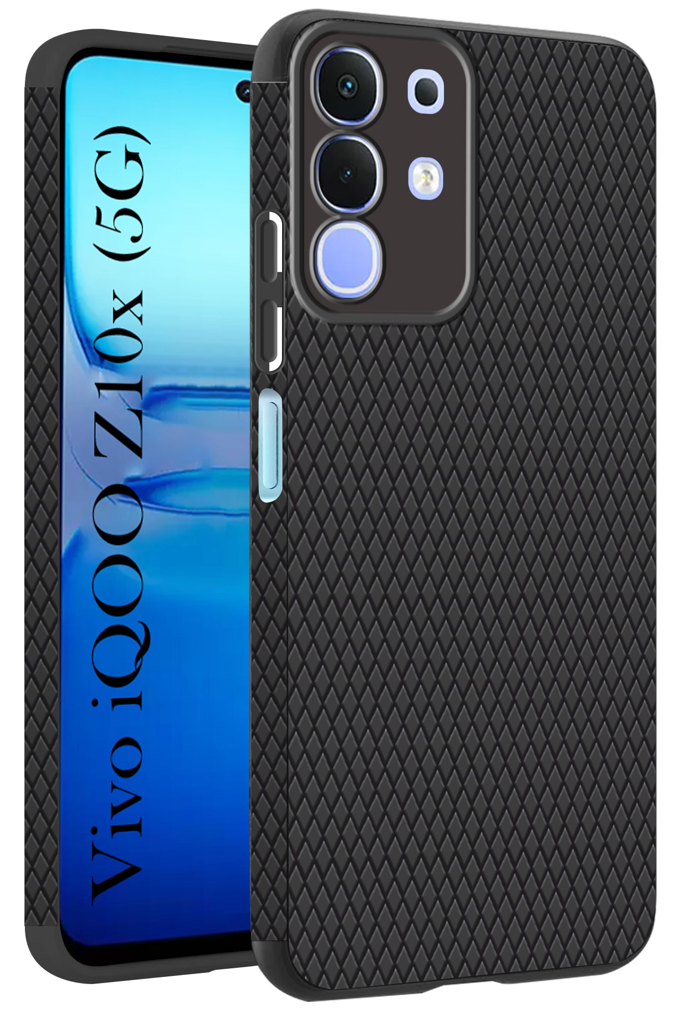 For Vivo iQOO Z10x Back Cover Case (Liquid Silicone | Side Grip | Camera Protection)