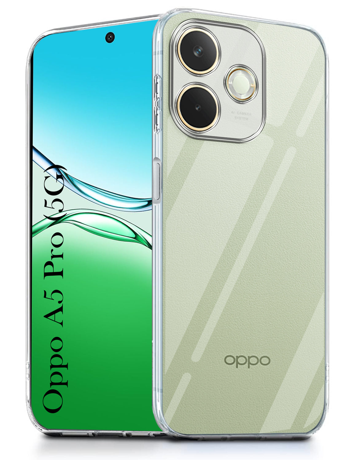 For Oppo A5 Pro Back Cover ( Silicone Clear Shockproof Case with Camera Protection | Soft and Flexible | Transparent)