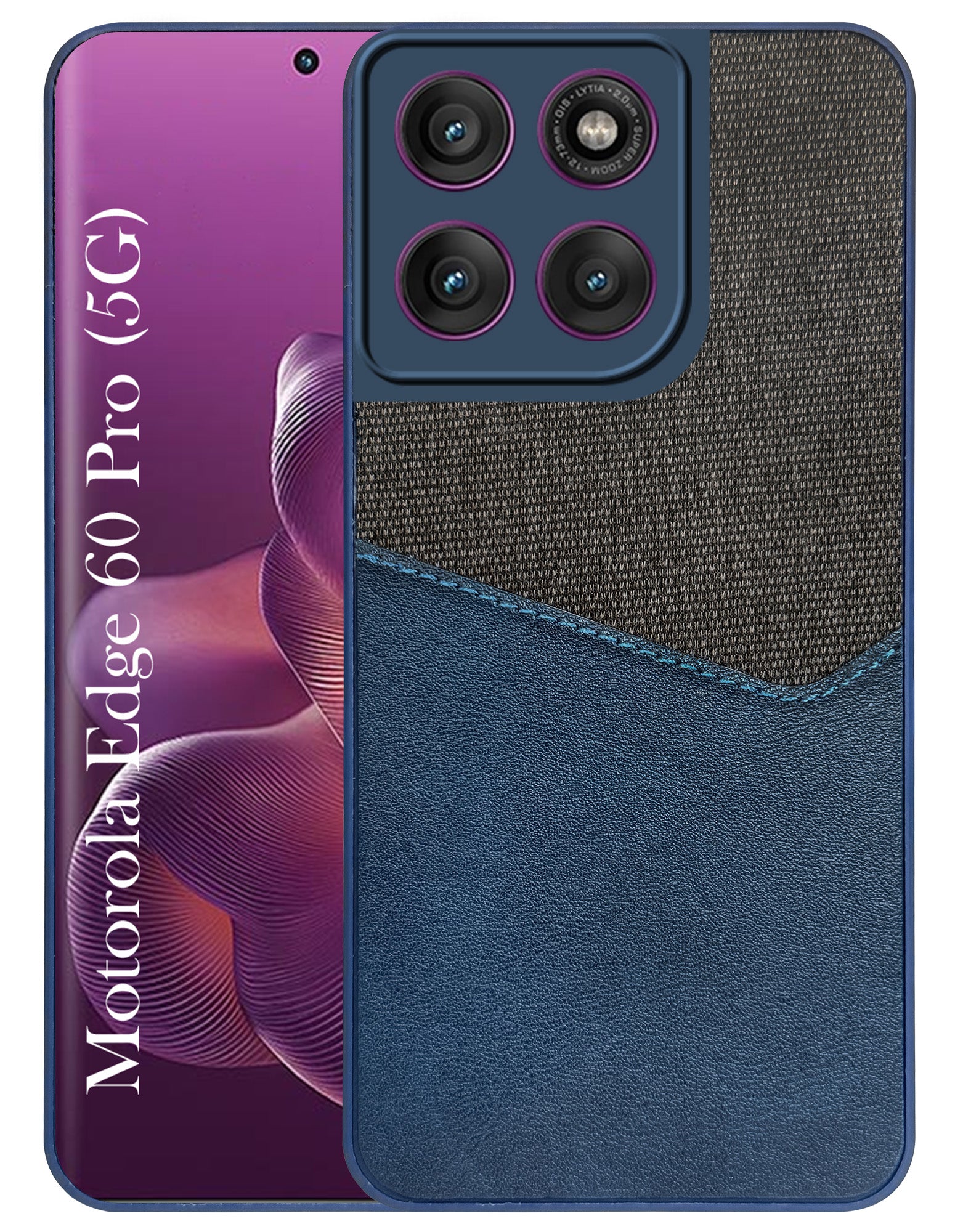 GOKEN Cover Per Motorola Edge 40, Custodia Flip PU Pelle TPU