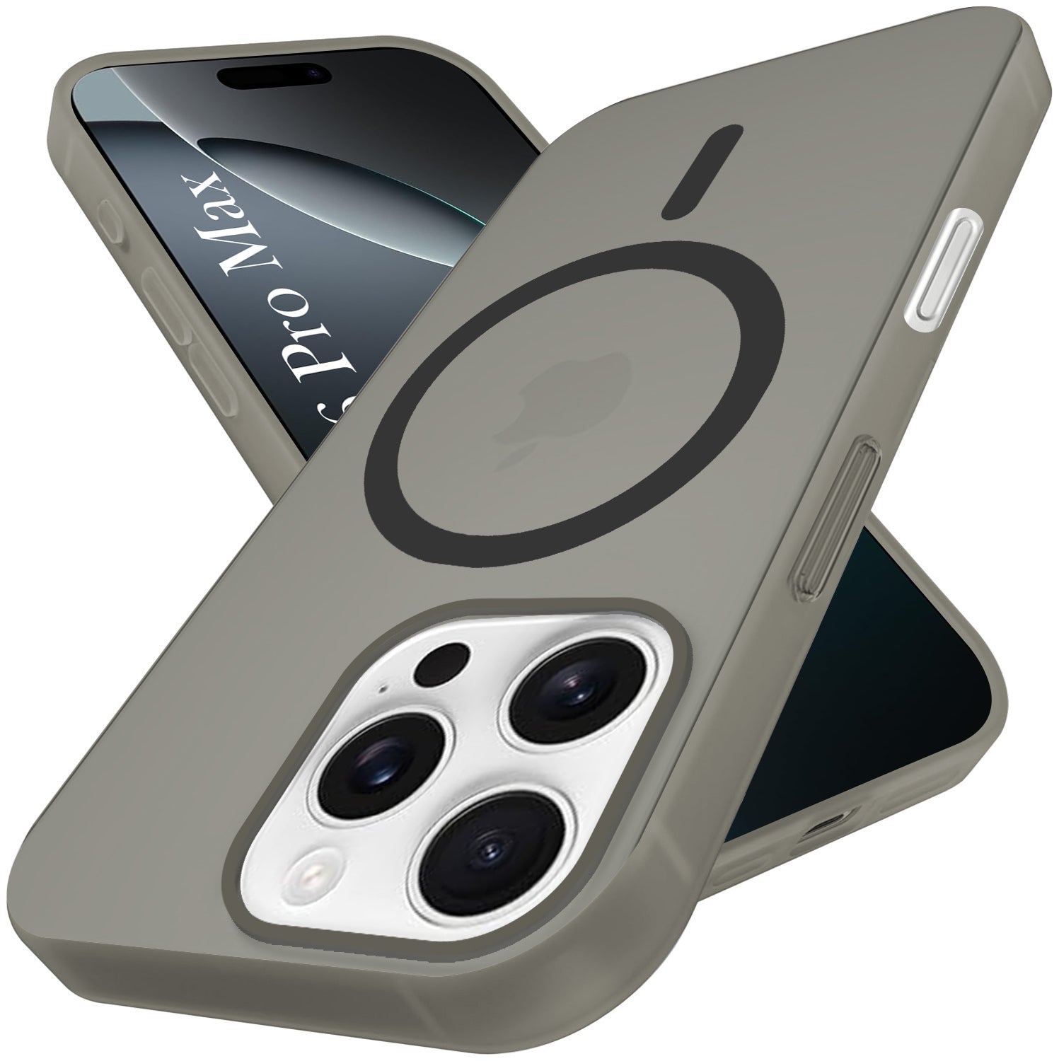 For Apple iPhone 16 Pro Max Back Cover Case (Frosted Matte Feel MagS