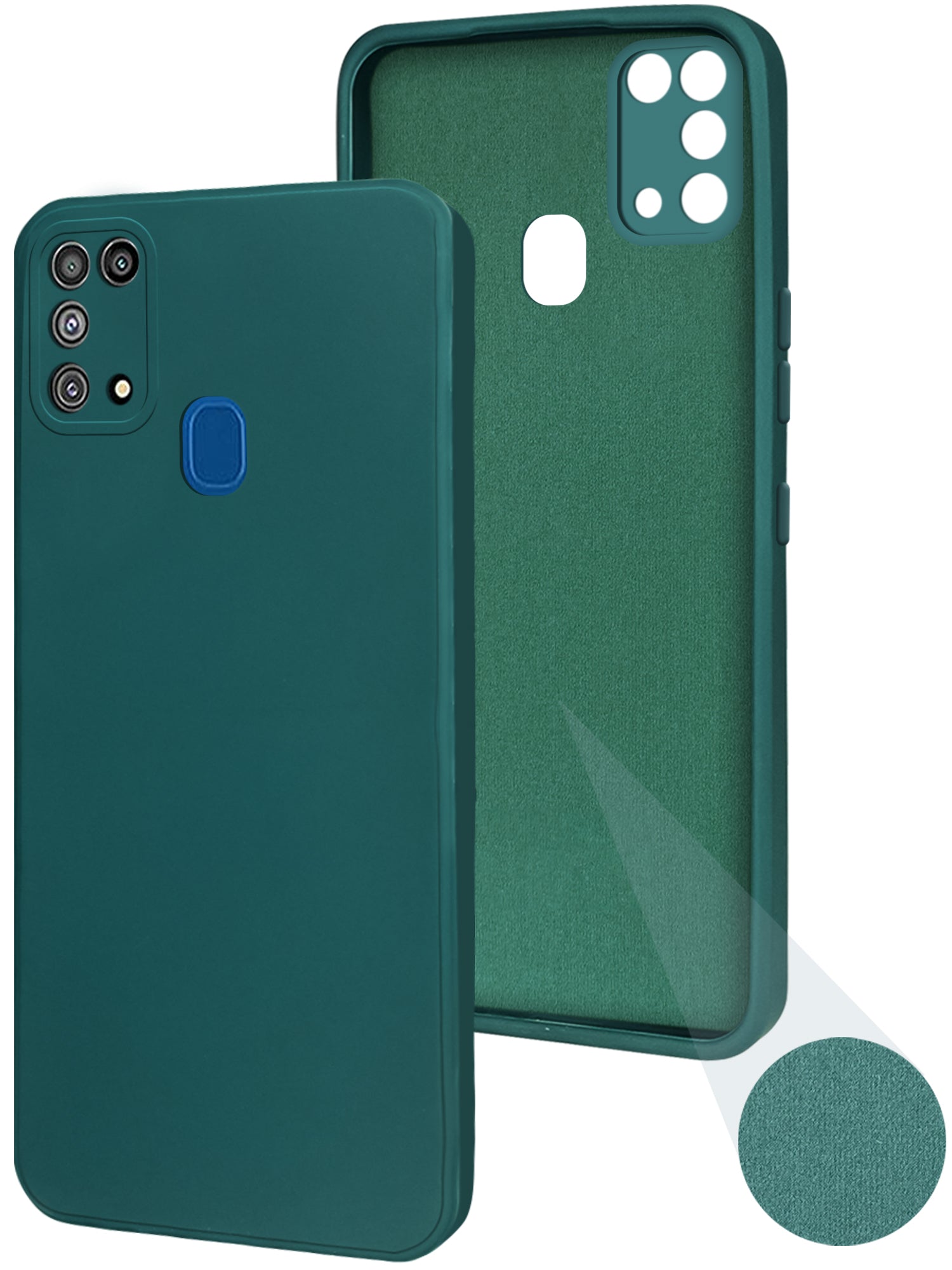 For Samsung Galaxy M31 Back Cover Case (Matte Finish Silicone with Inside Fiber cloth)
