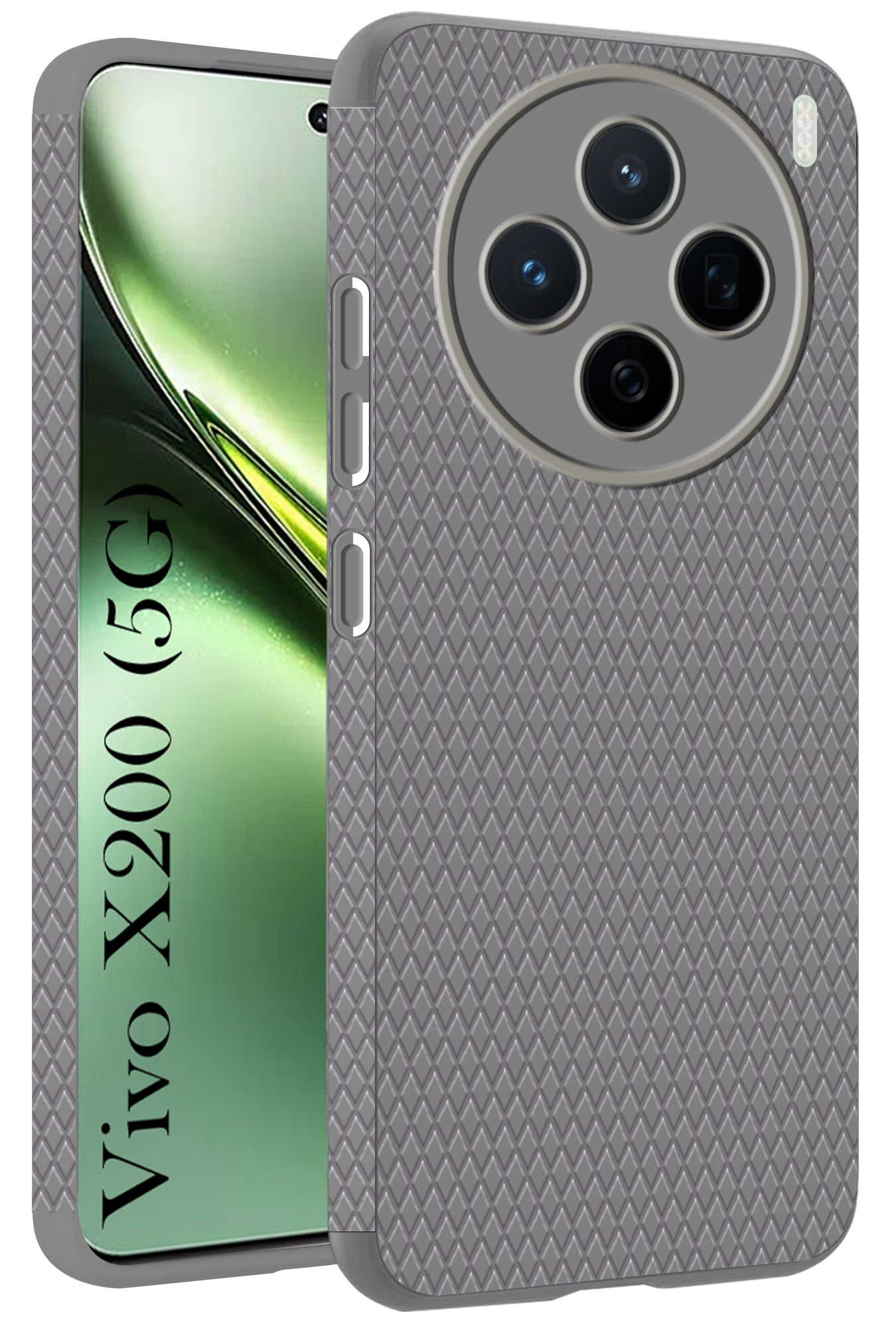 For Vivo X200 5G Back Cover Case (Liquid Silicone | Side Grip | Camera Protection)