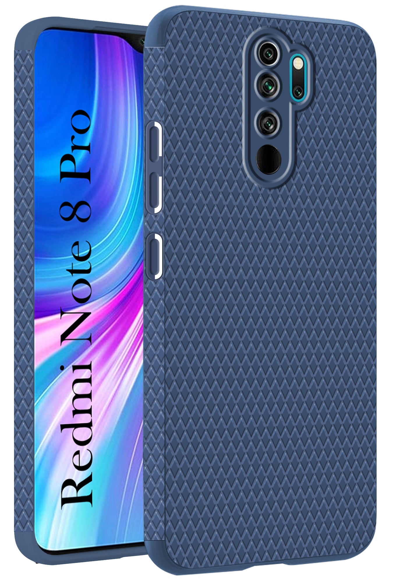 For Xiaomi Mi Redmi Note 8 Pro Back Cover Case (Liquid Silicone | Side Grip | Camera Protection)