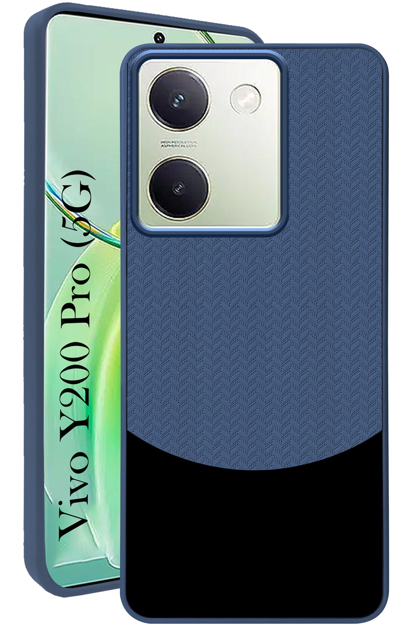 For Vivo Y200 Pro Back Cover Case (Elegant PU Leather Finish | Premium Minimalist Professional | Camera Protection Bump)