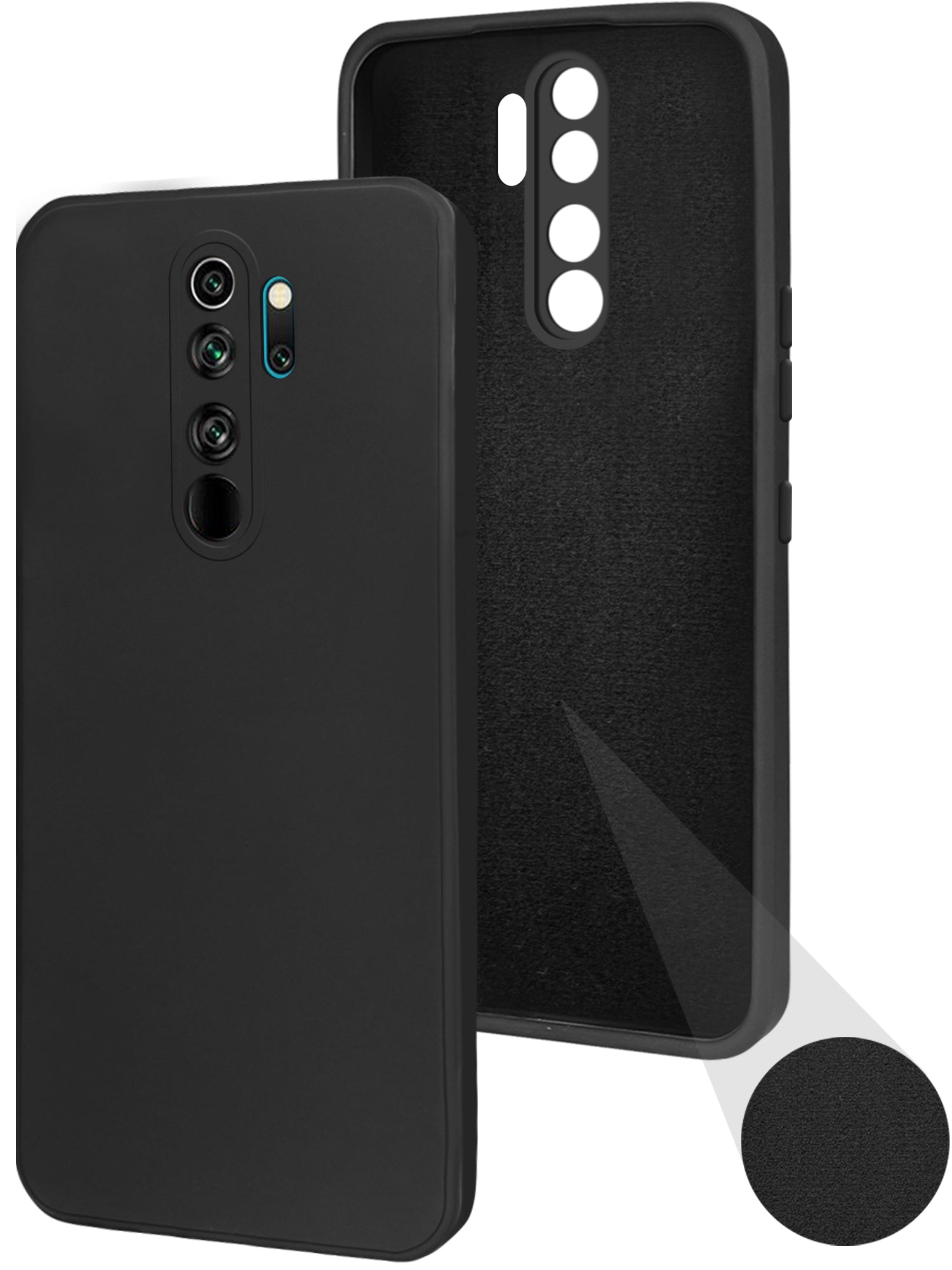 For Xiaomi Mi Redmi Note 8 Pro Back Cover Case ( Matte Finish Silicone with Inside Fiber cloth)