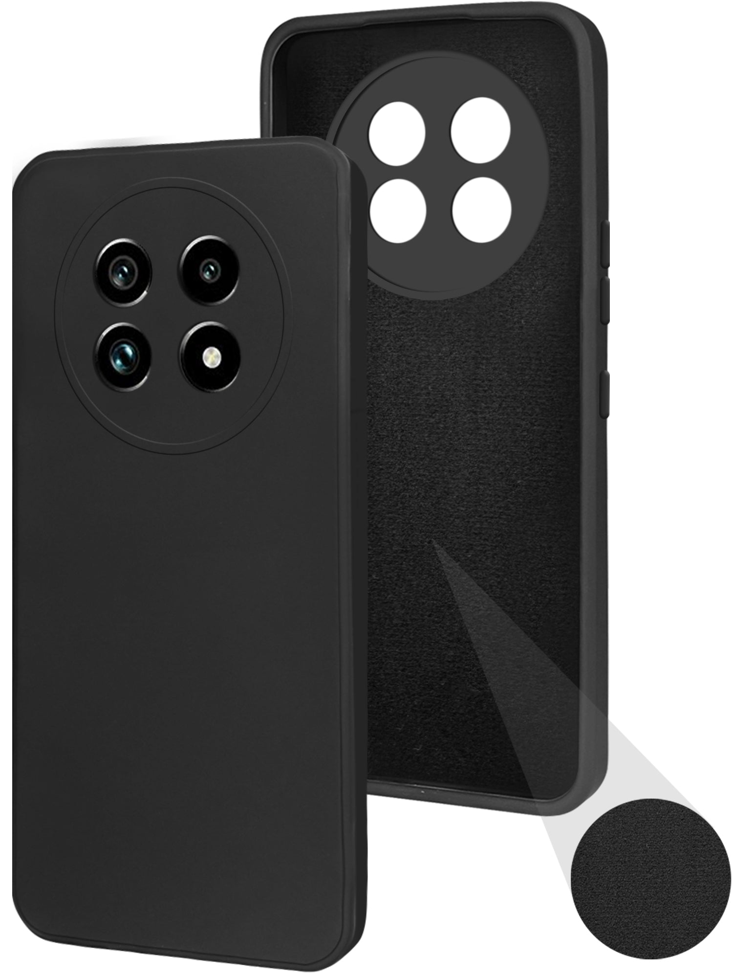 For Realme 14 Pro Lite Back Cover Case (Matte Finish Silicone with Inside Fiber cloth)