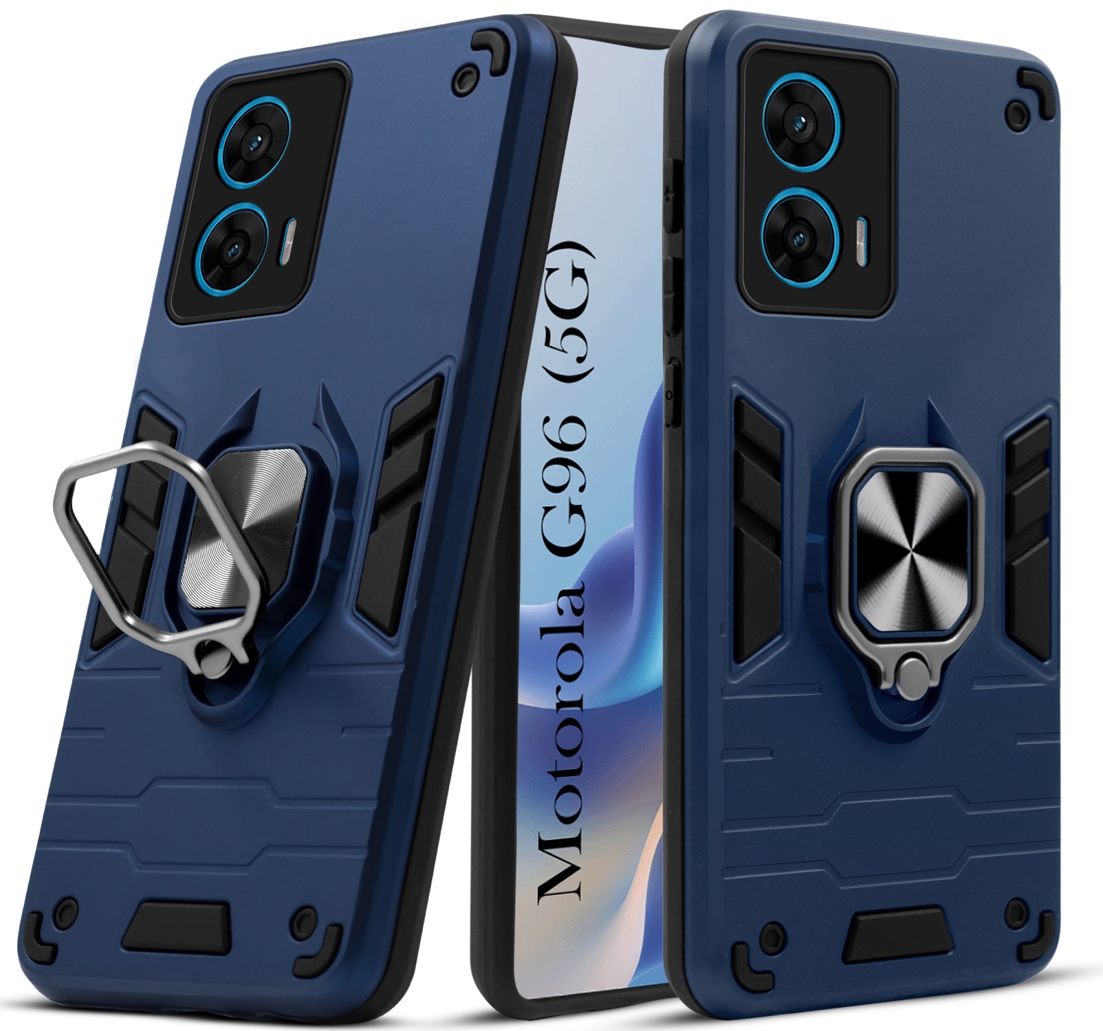 For Motorola Moto G96 Back Cover Case (Shockproof Polycarbonate Dual Layer Hybrid Armor)