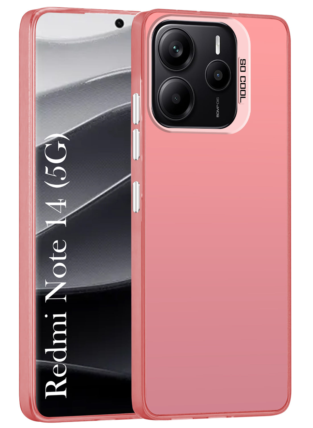 For Redmi Note 14 Hard Back Cover Case (Velvet Touch | Professional Glossy Finish | Camera Protection Bump)