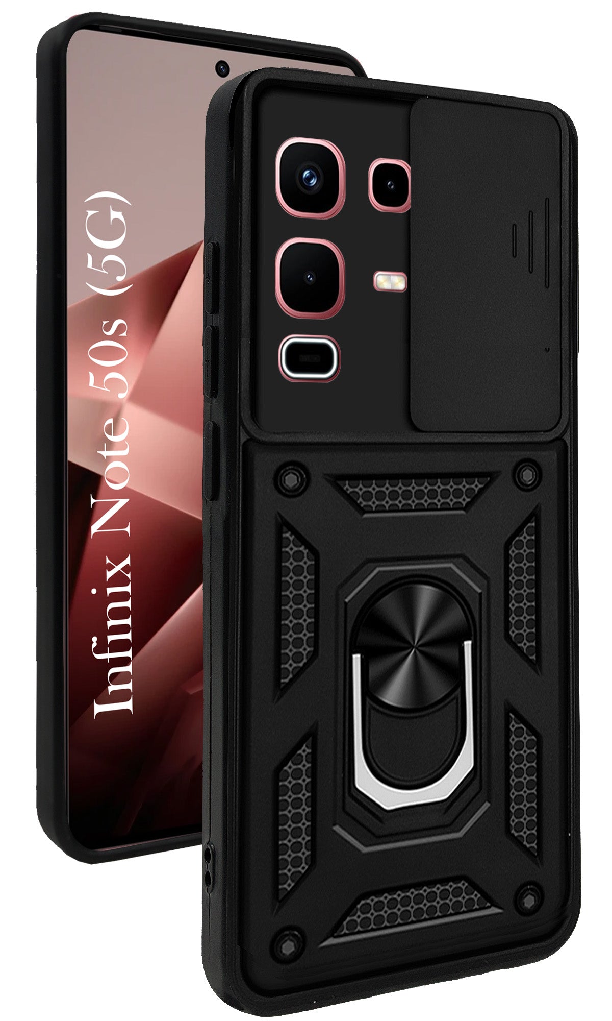 For Infinix Note 50s Back Cover Case (Hybrid Dual Armor Polycarbonate)