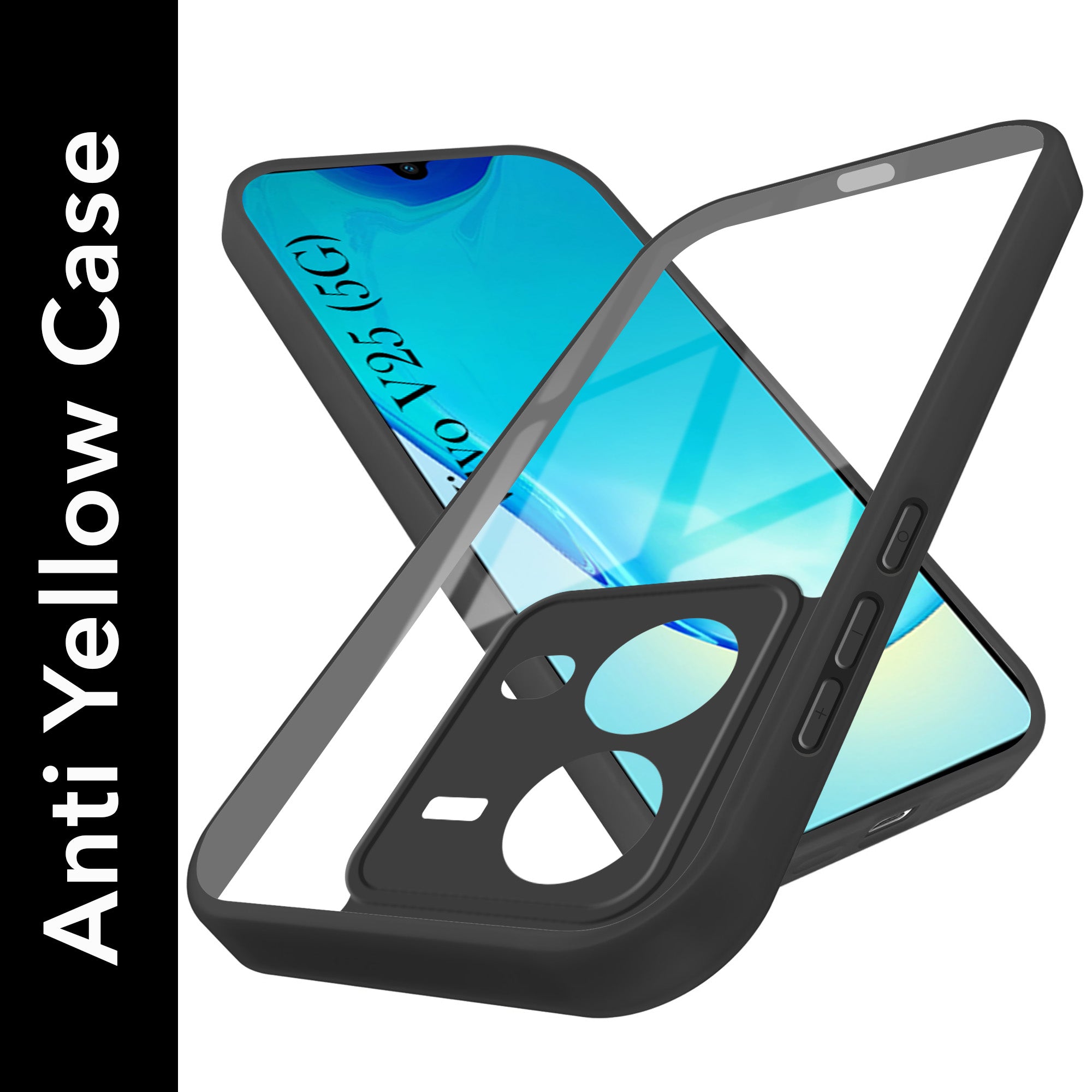 For Vivo V25 5G Back Cover Case Ultra-Hybrid (Lifetime Anti Yellow | Anti Scratch | Crystal Clear Shockproof)