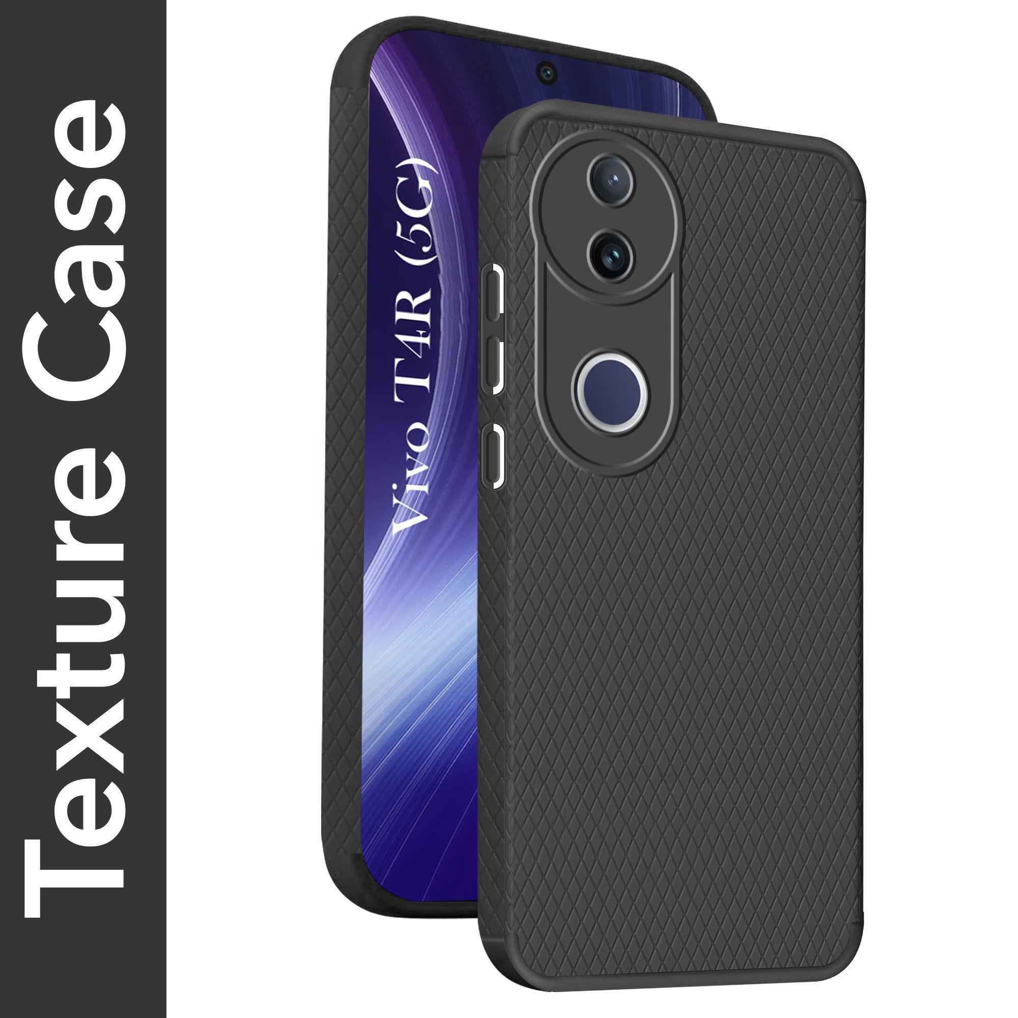 For Vivo T4R Back Cover Case (Liquid Silicone | Side Grip | Camera Protection)