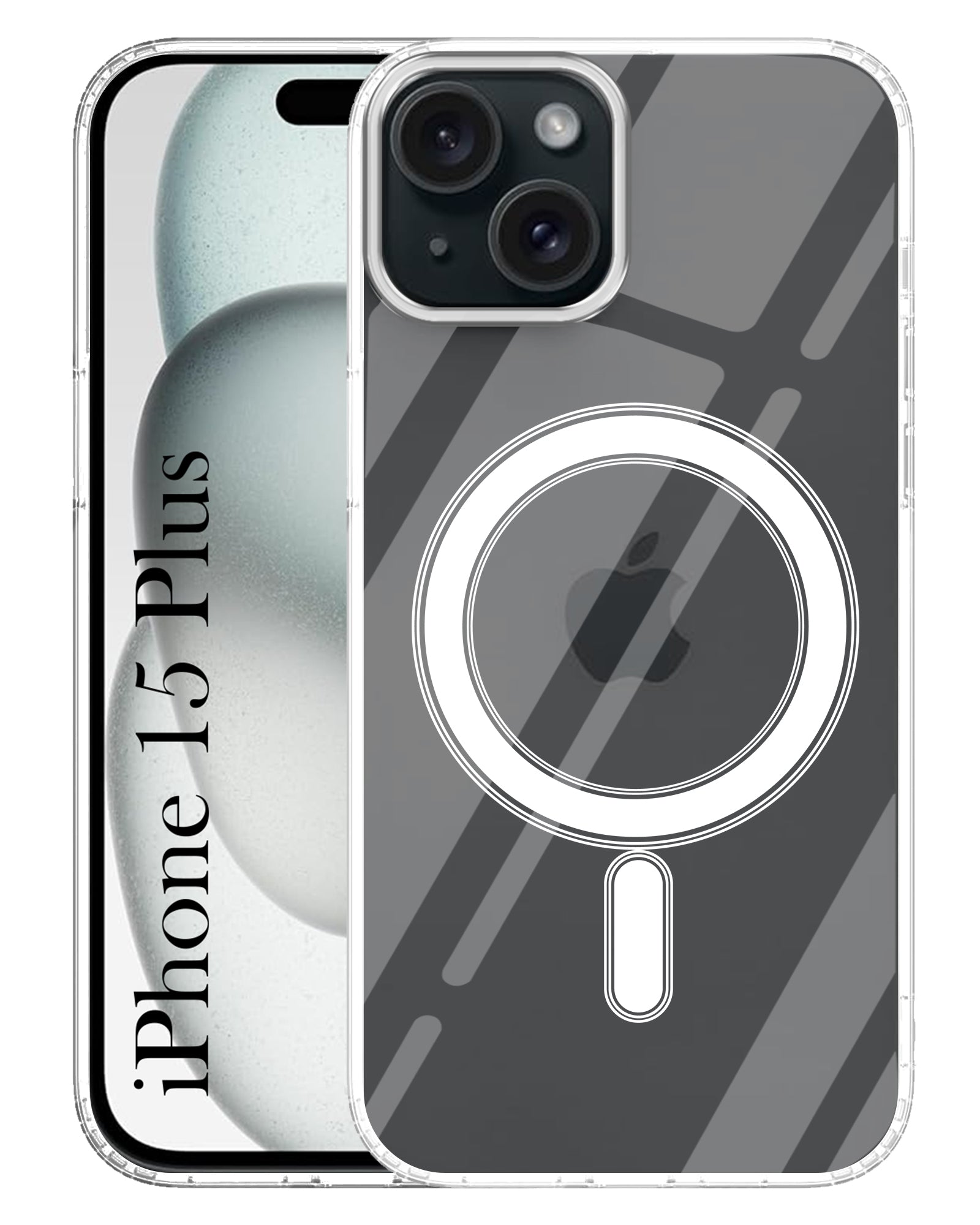 For Apple iPhone 15 Plus Back Cover Case ( MagSafe Compatible Wireless Charging | Hybrid Camera Bump Protection | Shockproof Polycarbonate Material)