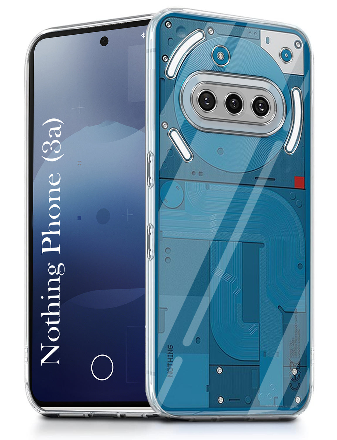 For Nothing Phone 3A 5G Back Cover (Silicone Clear Shockproof Case with Camera Protection | Soft and Flexible | Transparent)