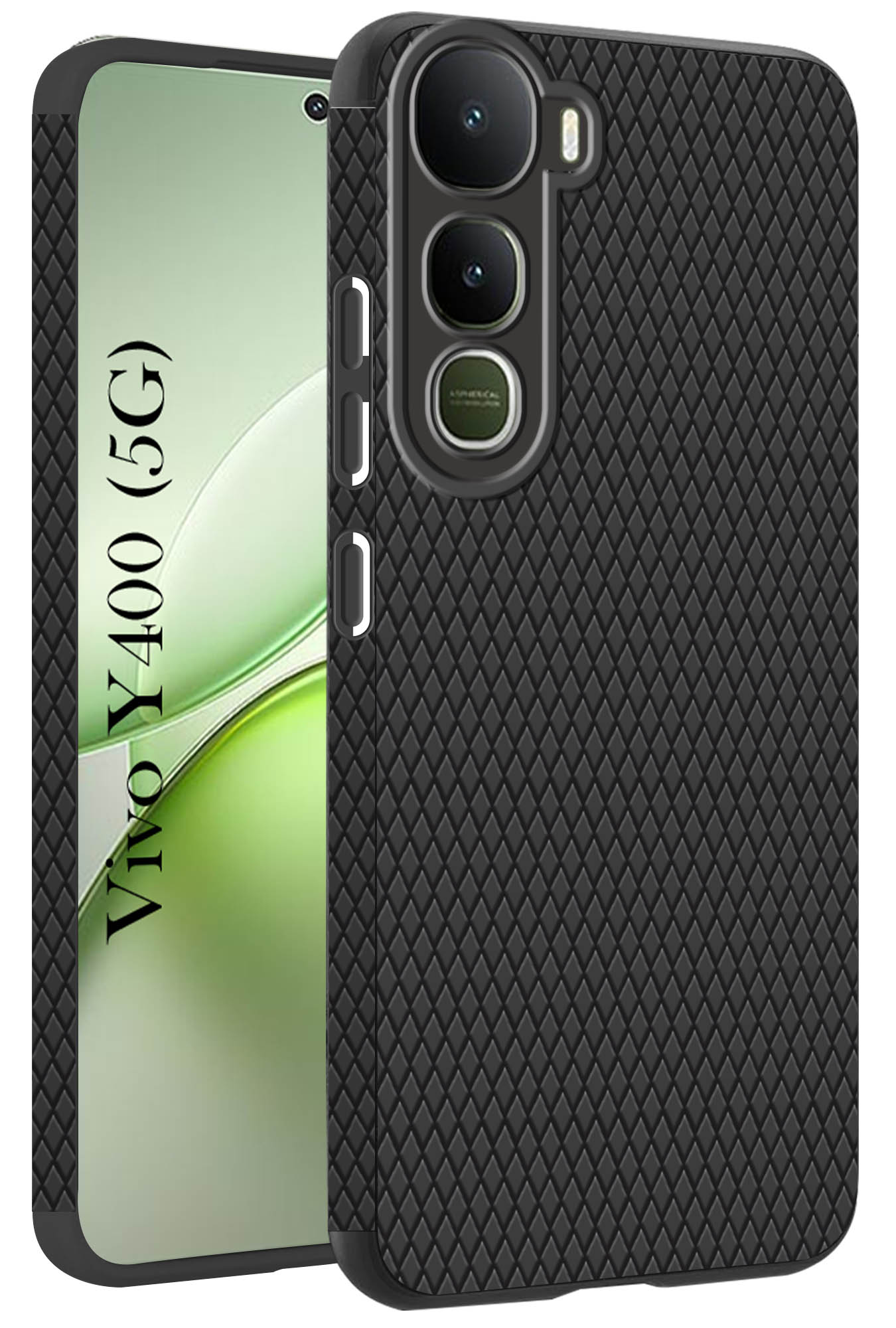 For Vivo Y400 Back Cover Case (Camera Protection | Side Grip Texture | Soft and Flexible)