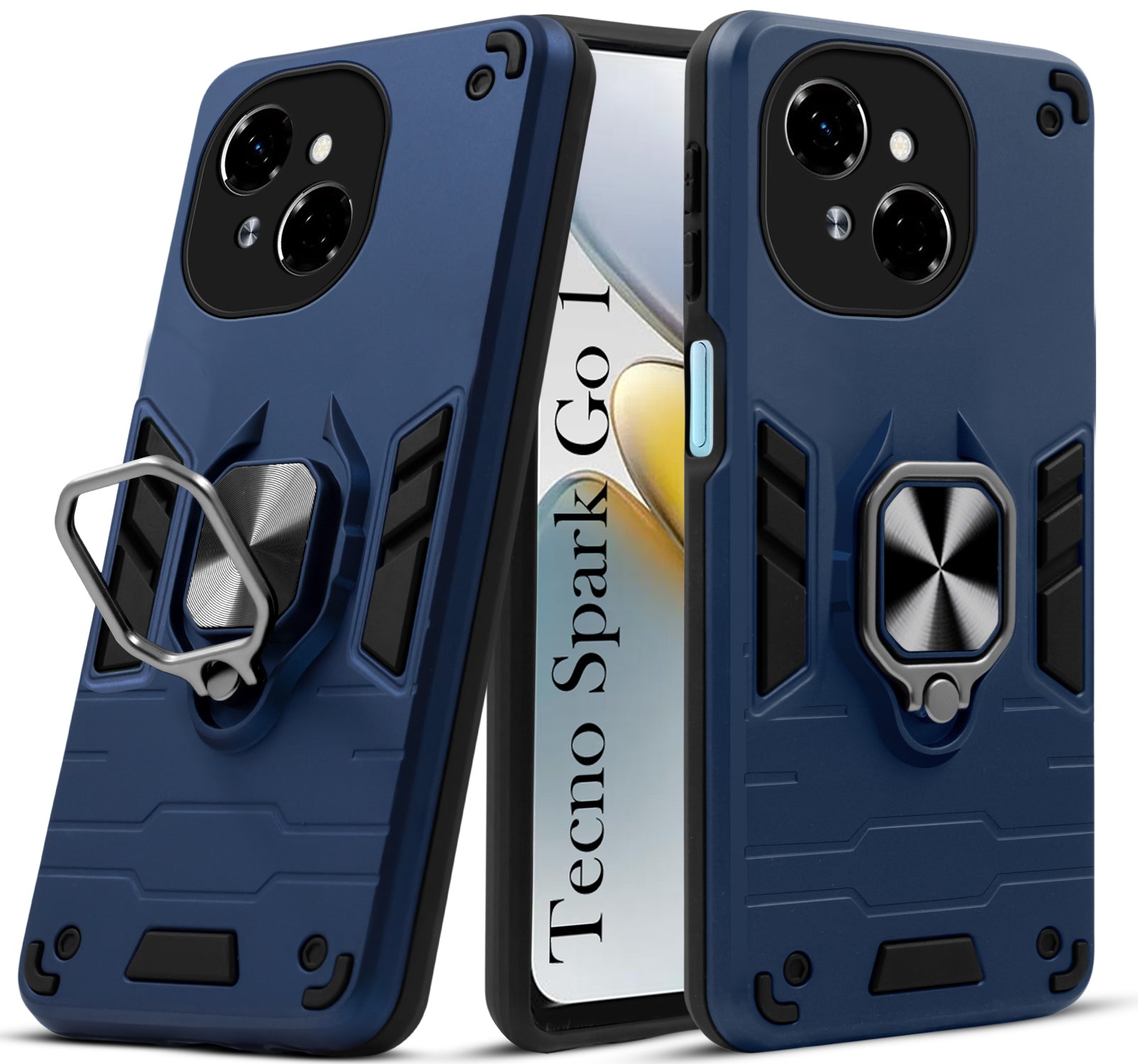For Tecno Spark Go 1 Back Cover Case (Shockproof Polycarbonate Dual Layer Hybrid Armor)