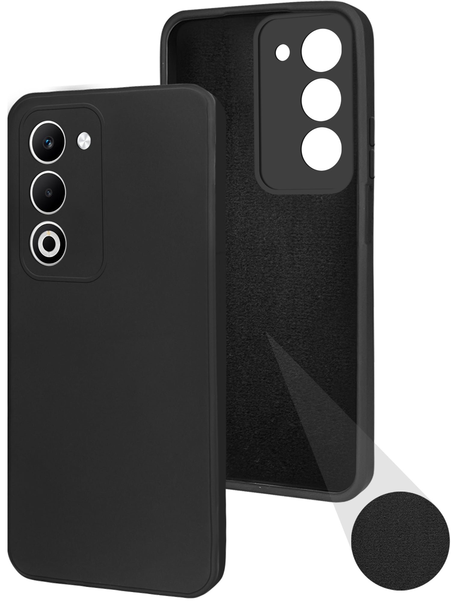 For Oppo A5 5G Back Cover Case (Matte Finish Silicone with Inside Fiber cloth |Blue)