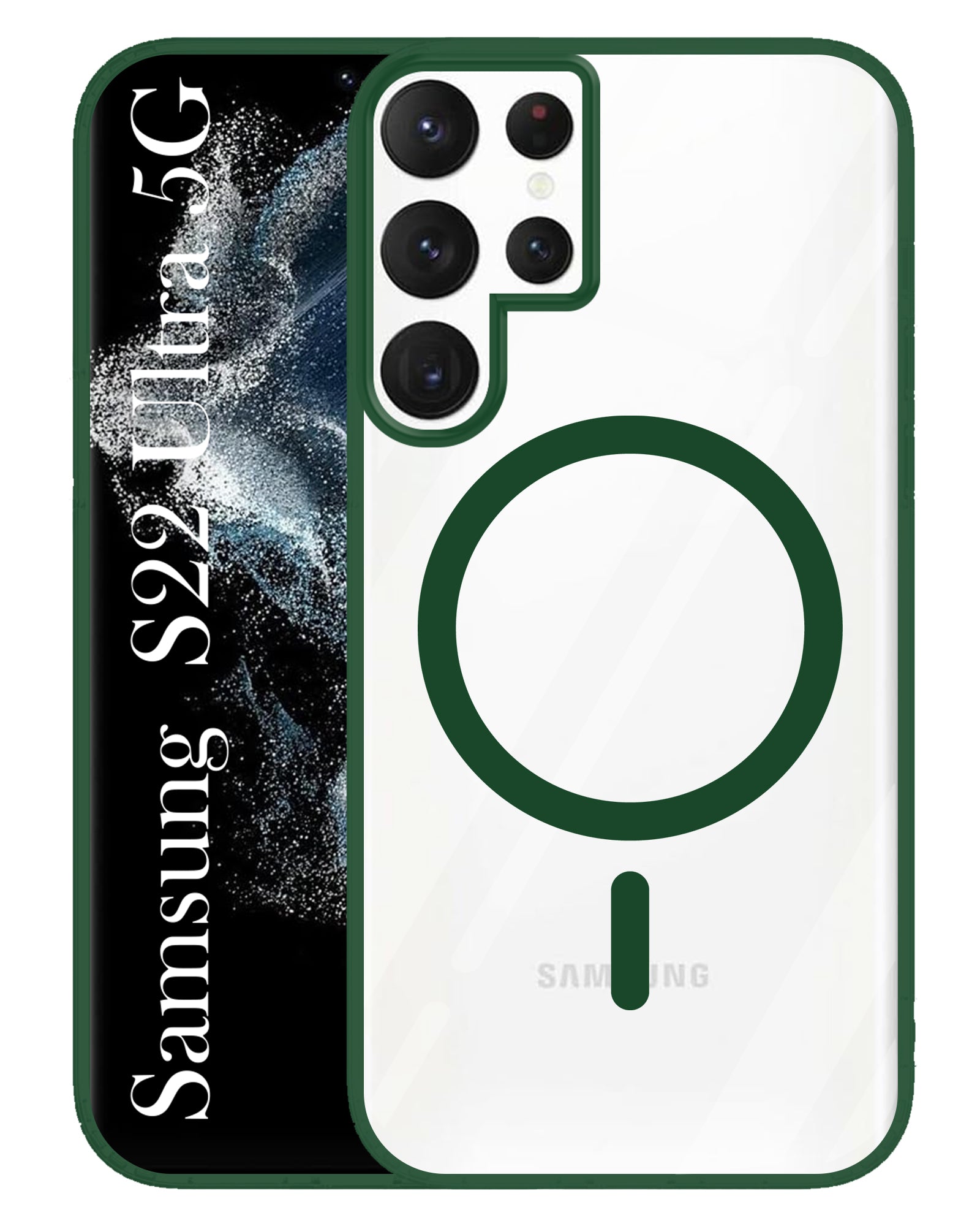 For Samsung Galaxy S22 Ultra 5G Back Cover Case (MagSafe Compatible Wireless Charging | Hybrid Camera Bump Protection | Shockproof Polycarbonate Material)