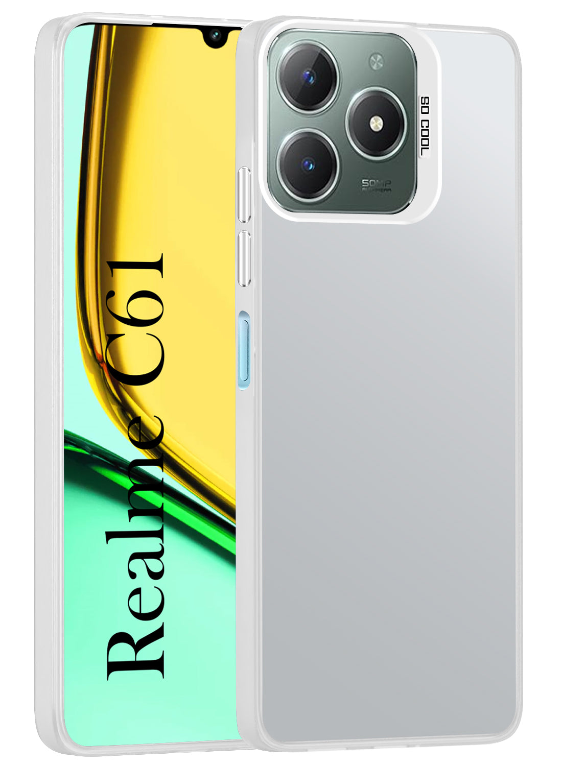 For Realme C61 | Realme Narzo N61 Back Cover Case (Velvet Touch | Professional Glossy Finish | Camera Protection Bump)