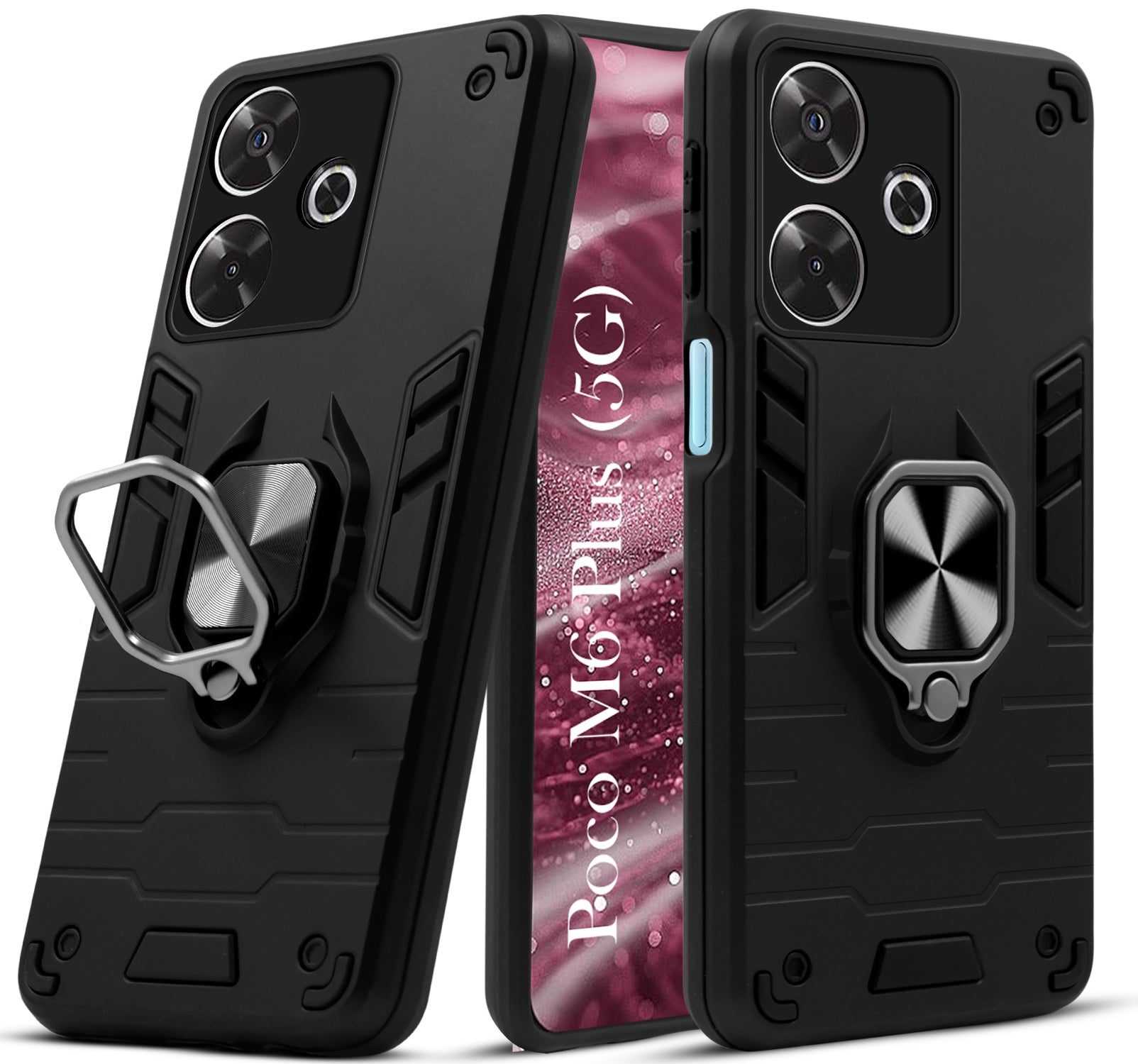 For Poco M6 Plus 5G Back Cover Case (Shockproof Polycarbonate Dual Layer Hybrid Armor)