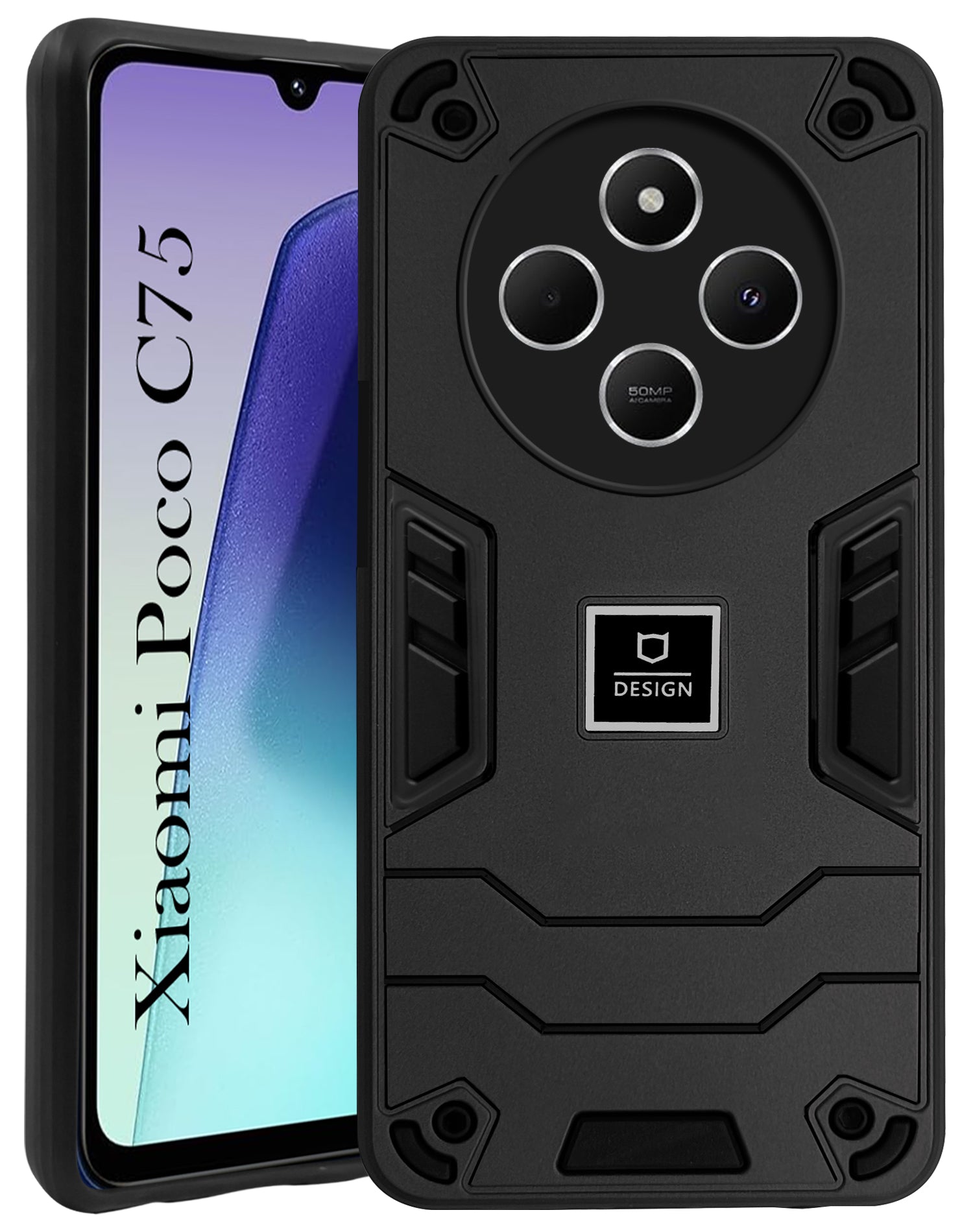 For Poco C75 | Poco M7 Back Cover Case (Lightweight Hybrid Shockproof Polycarbonate)