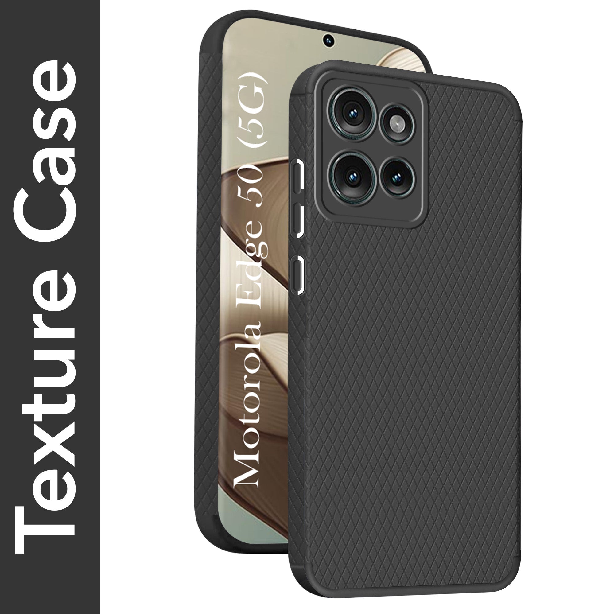 For Motorola Moto Edge 50 5G Back Cover Case (Liquid Silicone | Side Grip | Camera Protection)