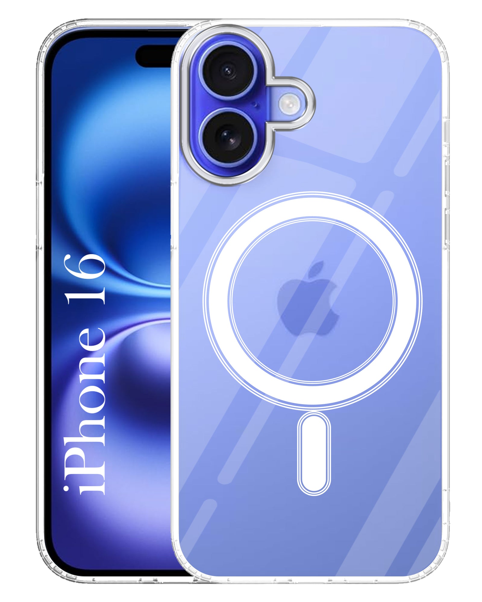 For Apple iPhone 16 Back Cover Case ( MagSafe Compatible Wireless Charging | Hybrid Camera Bump Protection | Shockproof Polycarbonate Material)