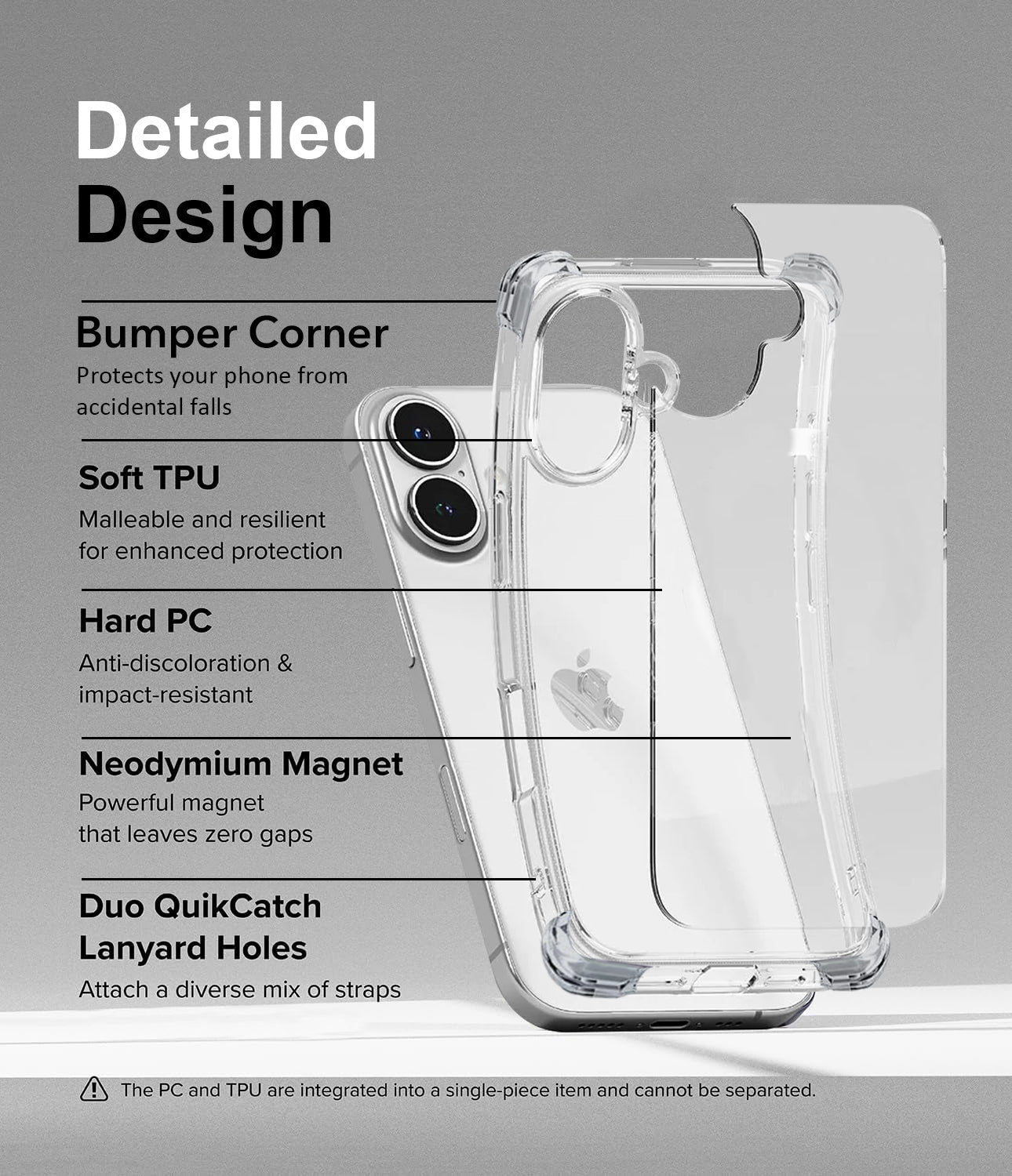 For Apple iPhone 16e Back Cover (Shockproof Crystal Clear Case | Drop & Camera Protection | Hard Polycarbonate)