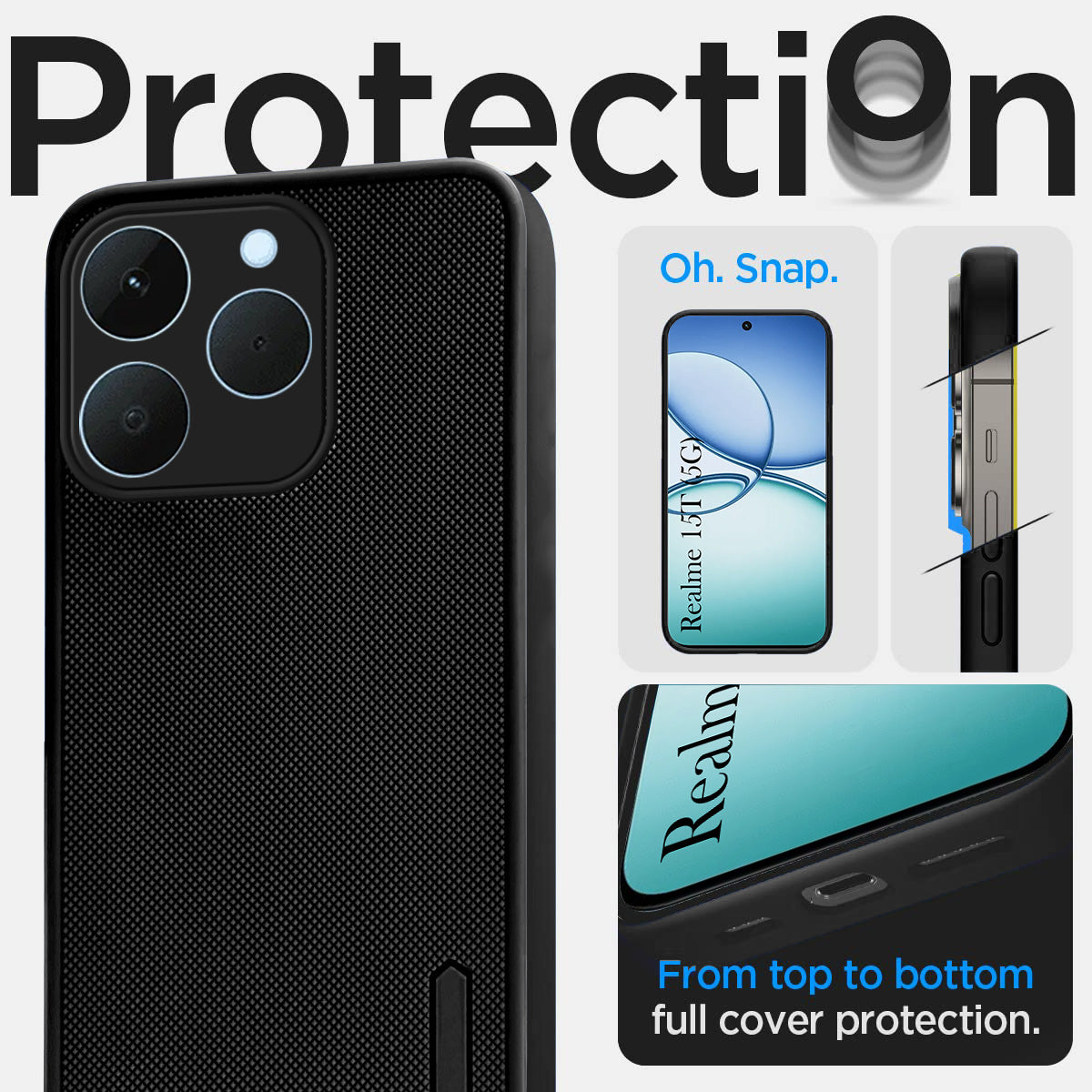 For Realme 15T Back Cover Case (Textured Grip Design | Micro-Fiber Cloth Inside | Slim and Light Weight | Soft Touch and Feel)