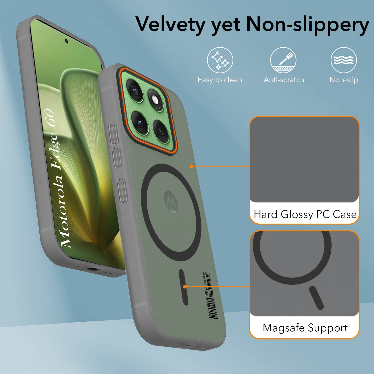 For Motorola Moto Edge 60 Back Cover Case (Soft Touch | Camera Bump Protection | MagSafe Compatible | Matte Finish)